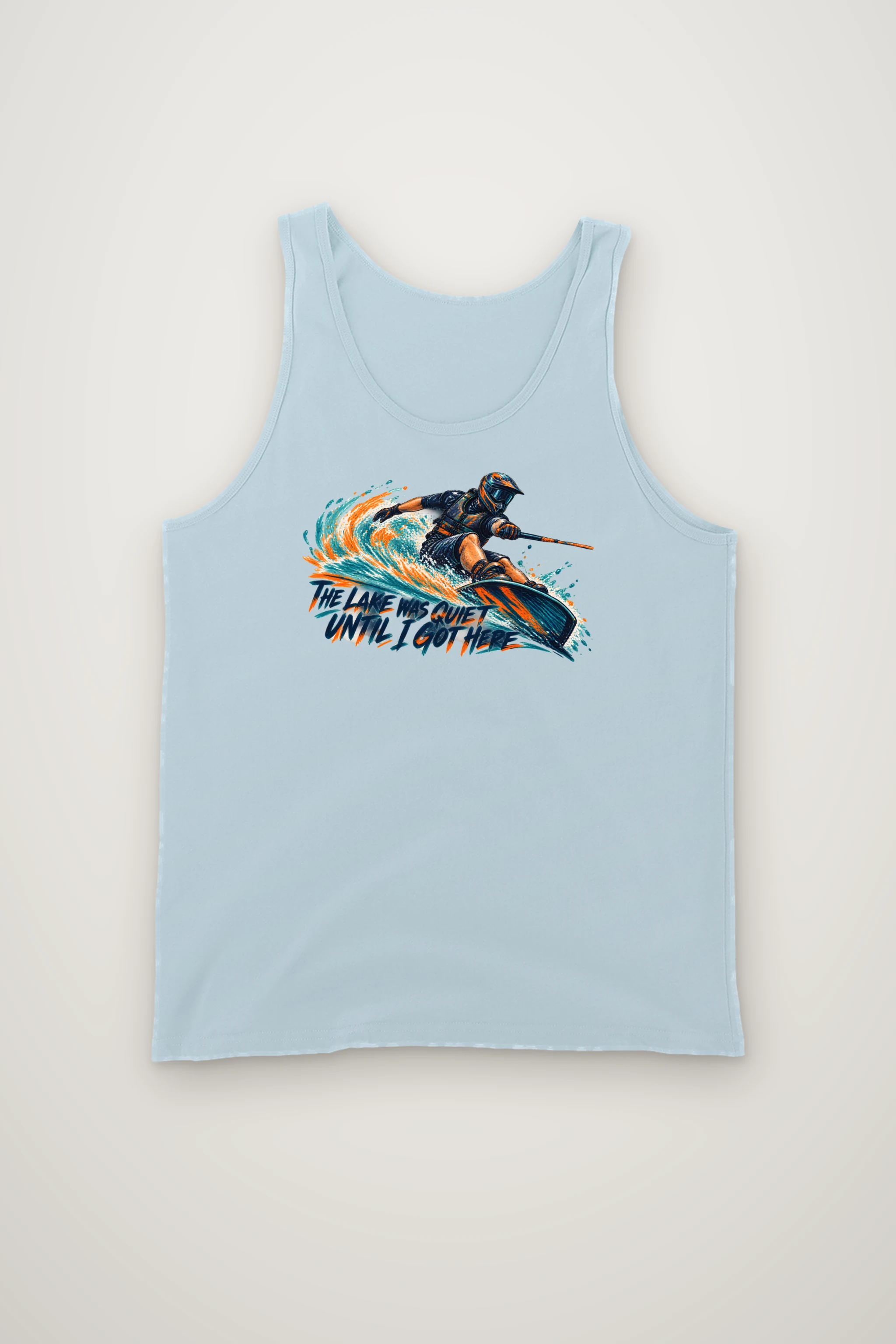 "The Lake Was Quiet Until I Got Here" Unisex Jersey Tank