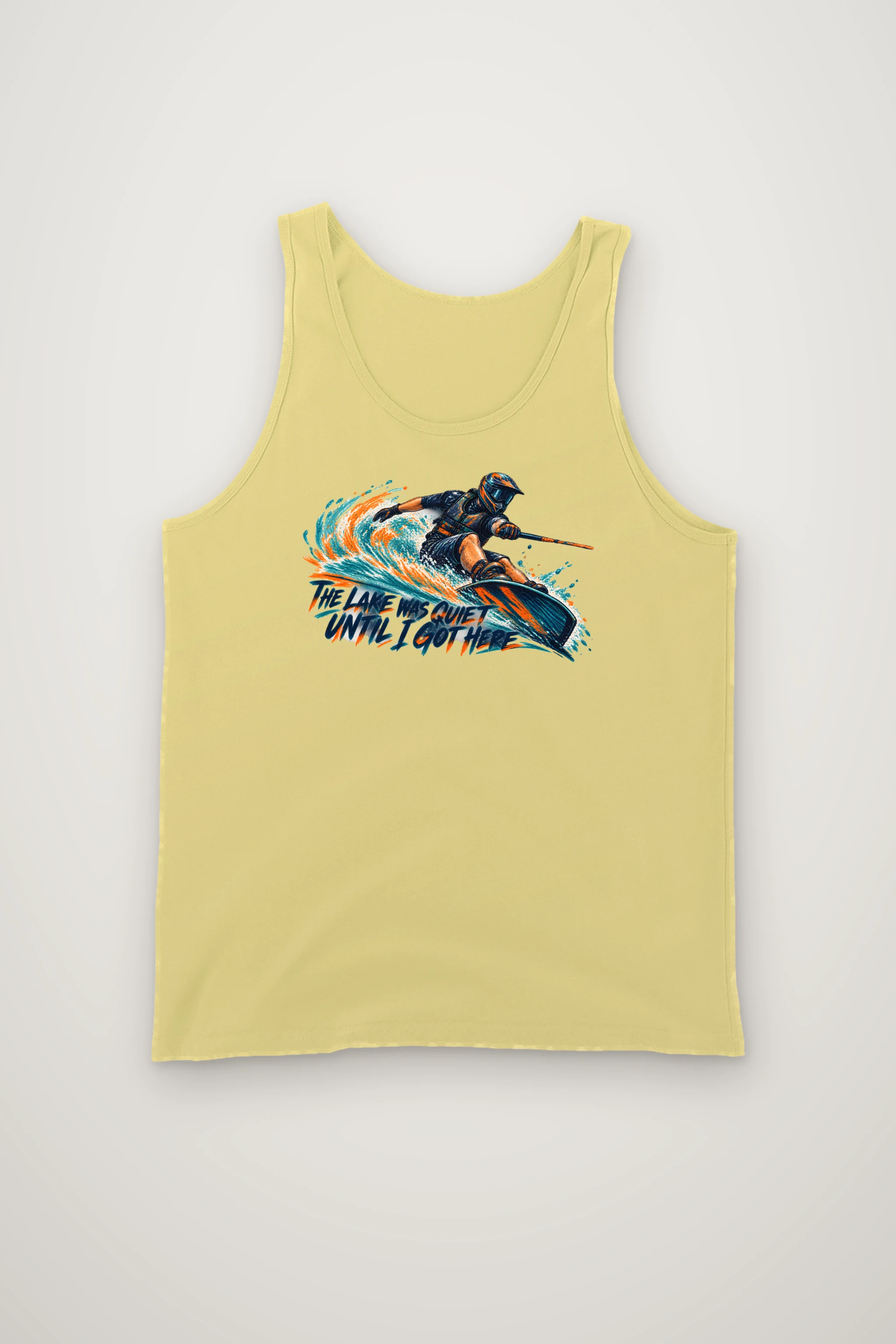 "The Lake Was Quiet Until I Got Here" Unisex Jersey Tank