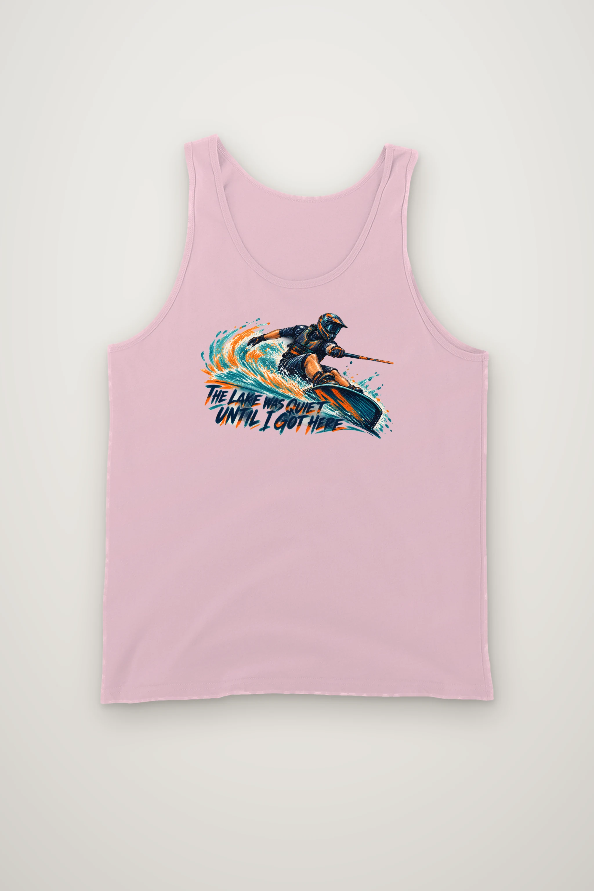"The Lake Was Quiet Until I Got Here" Unisex Jersey Tank