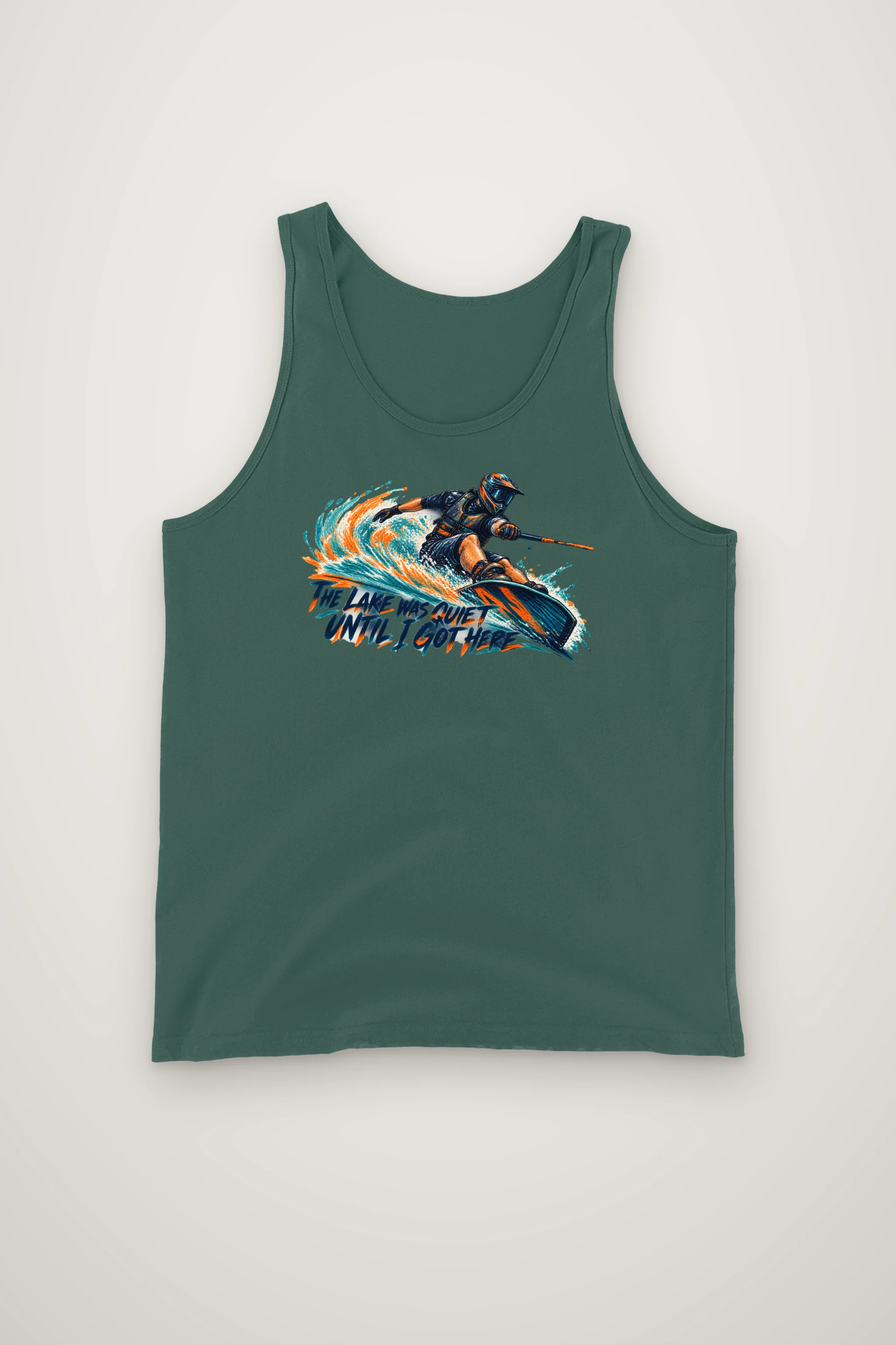 "The Lake Was Quiet Until I Got Here" Unisex Jersey Tank