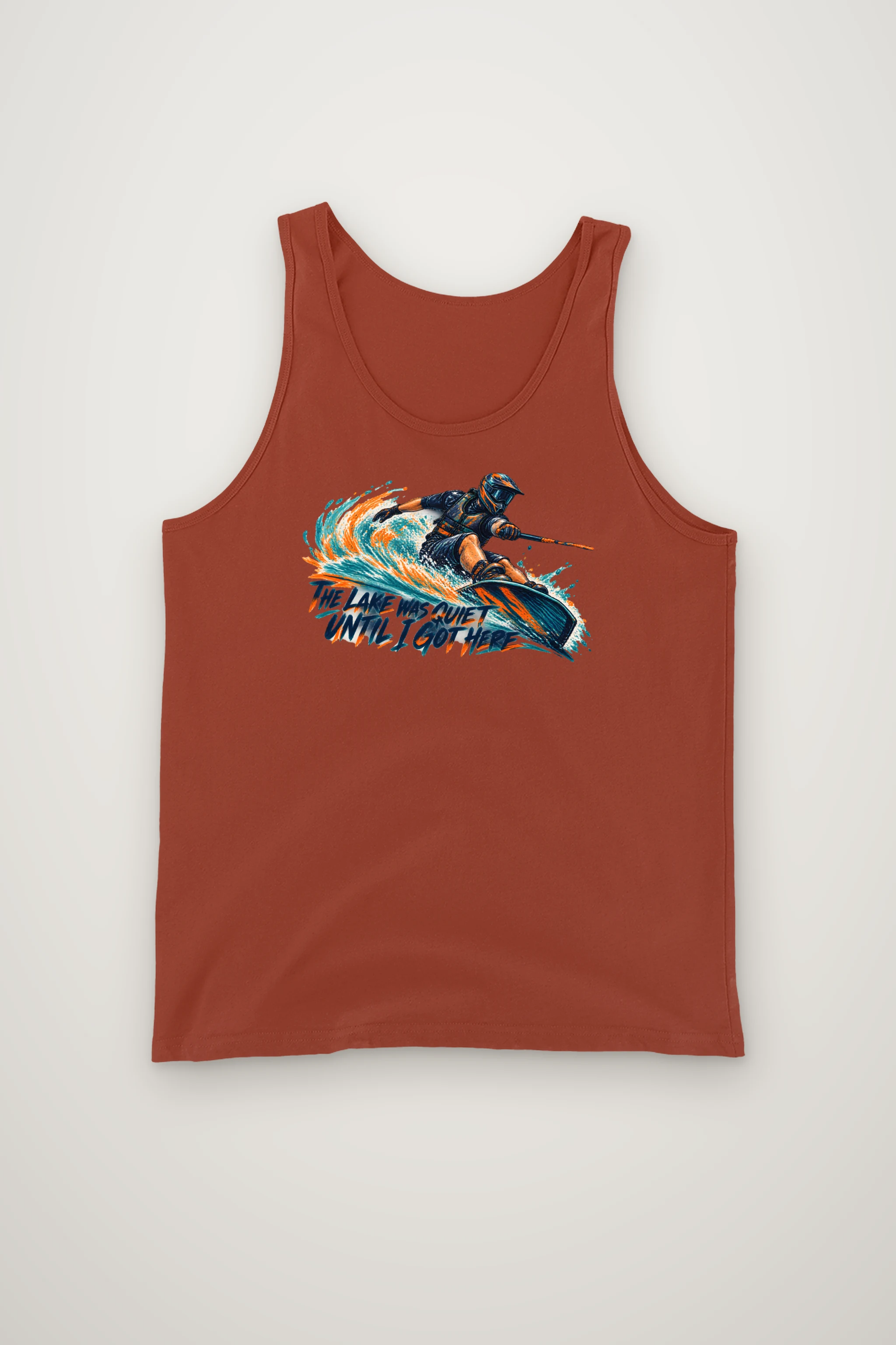 "The Lake Was Quiet Until I Got Here" Unisex Jersey Tank