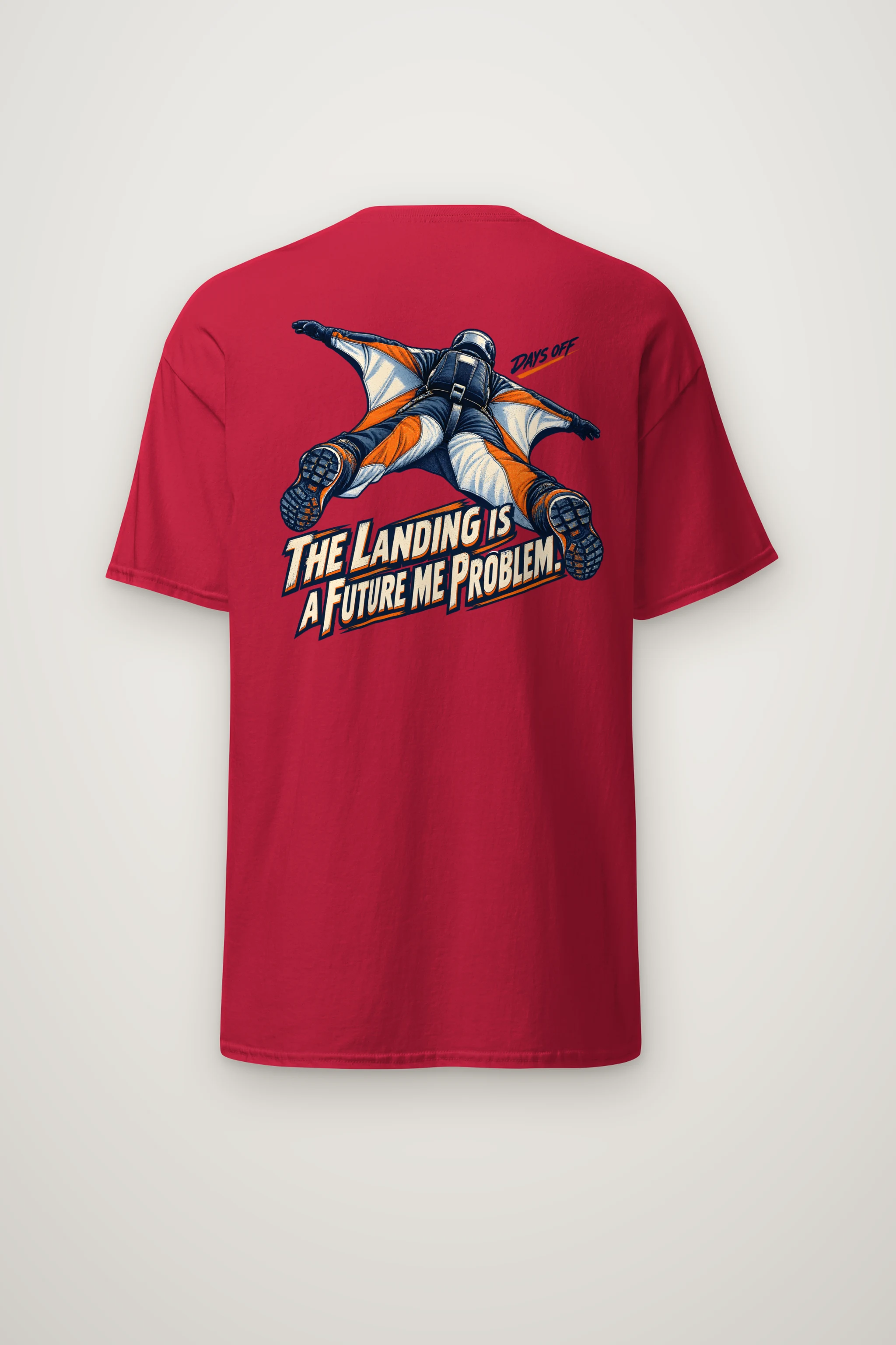 "The Landing Is a Future Me Problem" Heavyweight Unisex Crewneck T-shirt