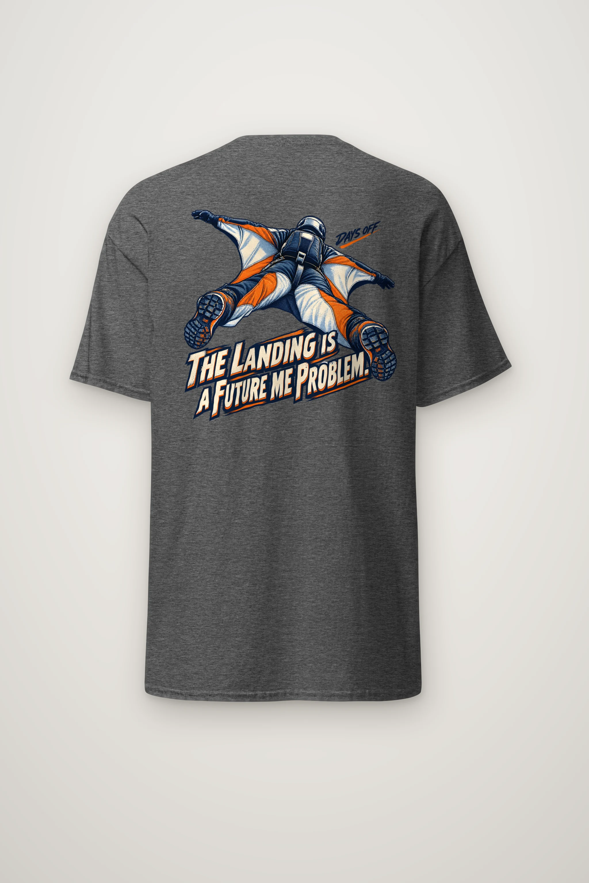 "The Landing Is a Future Me Problem" Heavyweight Unisex Crewneck T-shirt