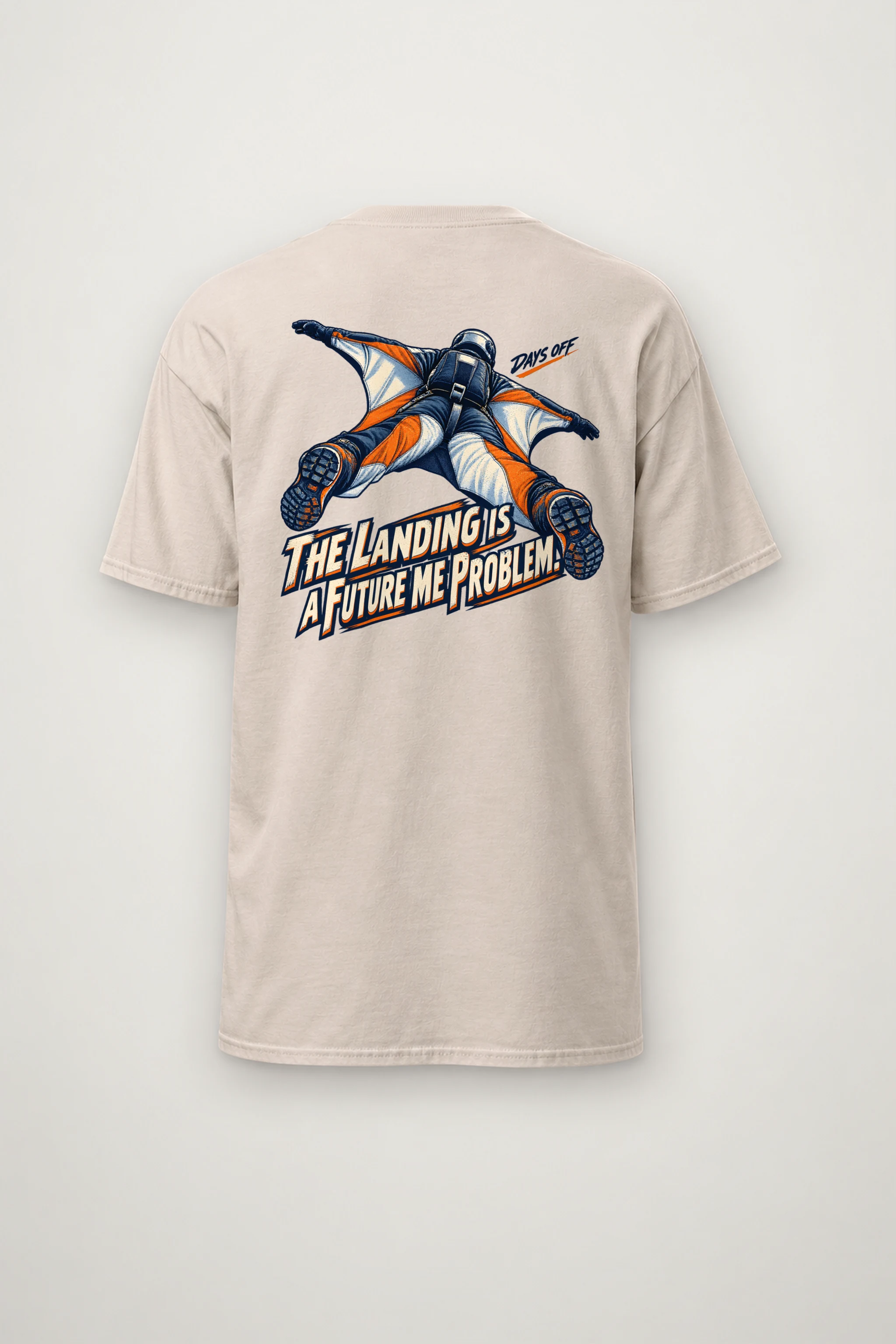"The Landing Is a Future Me Problem" Heavyweight Unisex Crewneck T-shirt