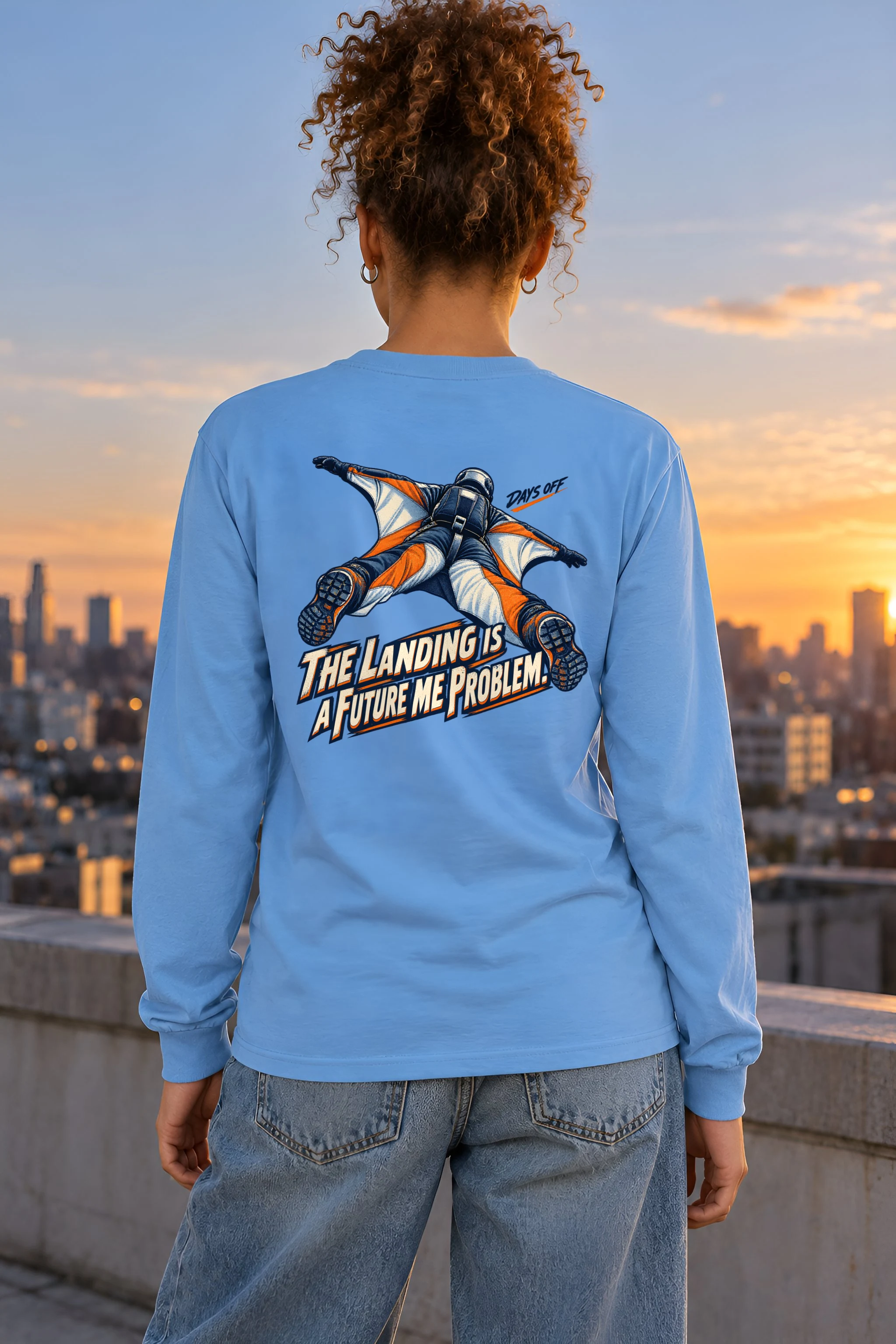 "The Landing Is a Future Me Problem" Unisex Longsleeve T-shirt