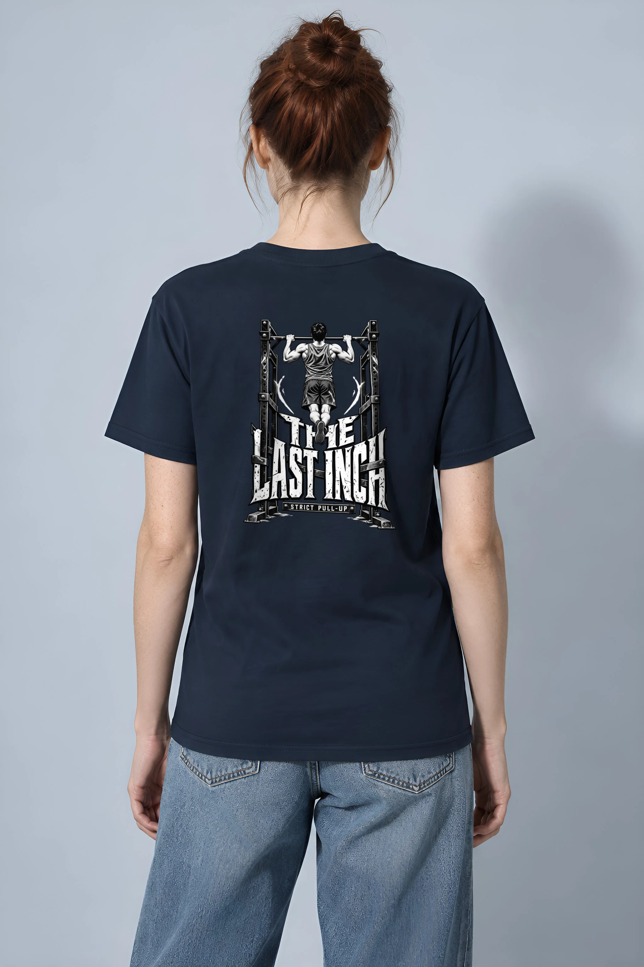 "The Last Inch Strict Pull-Up" Heavyweight Unisex Crewneck T-shirt