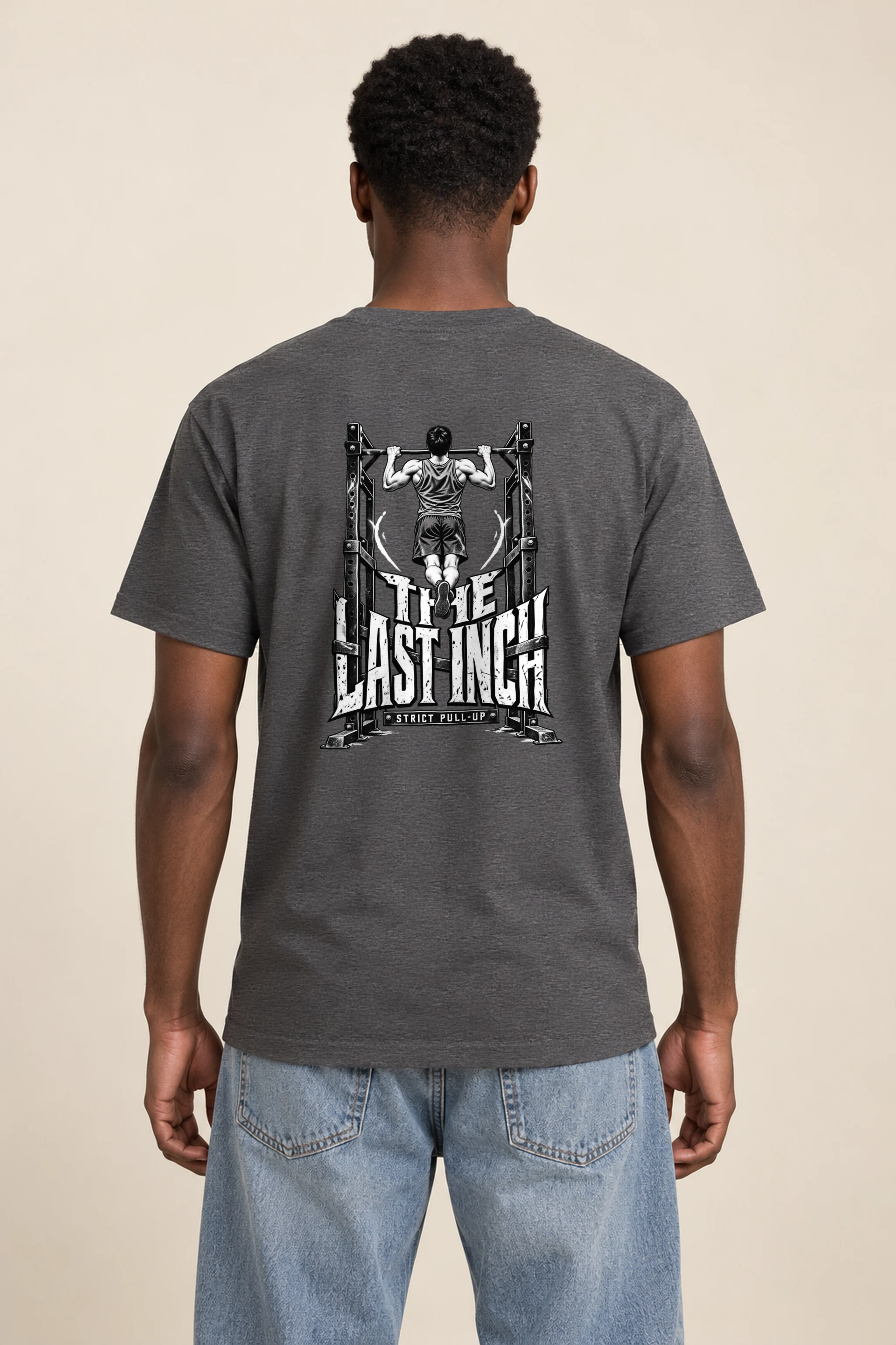 "The Last Inch Strict Pull-Up" Heavyweight Unisex Crewneck T-shirt