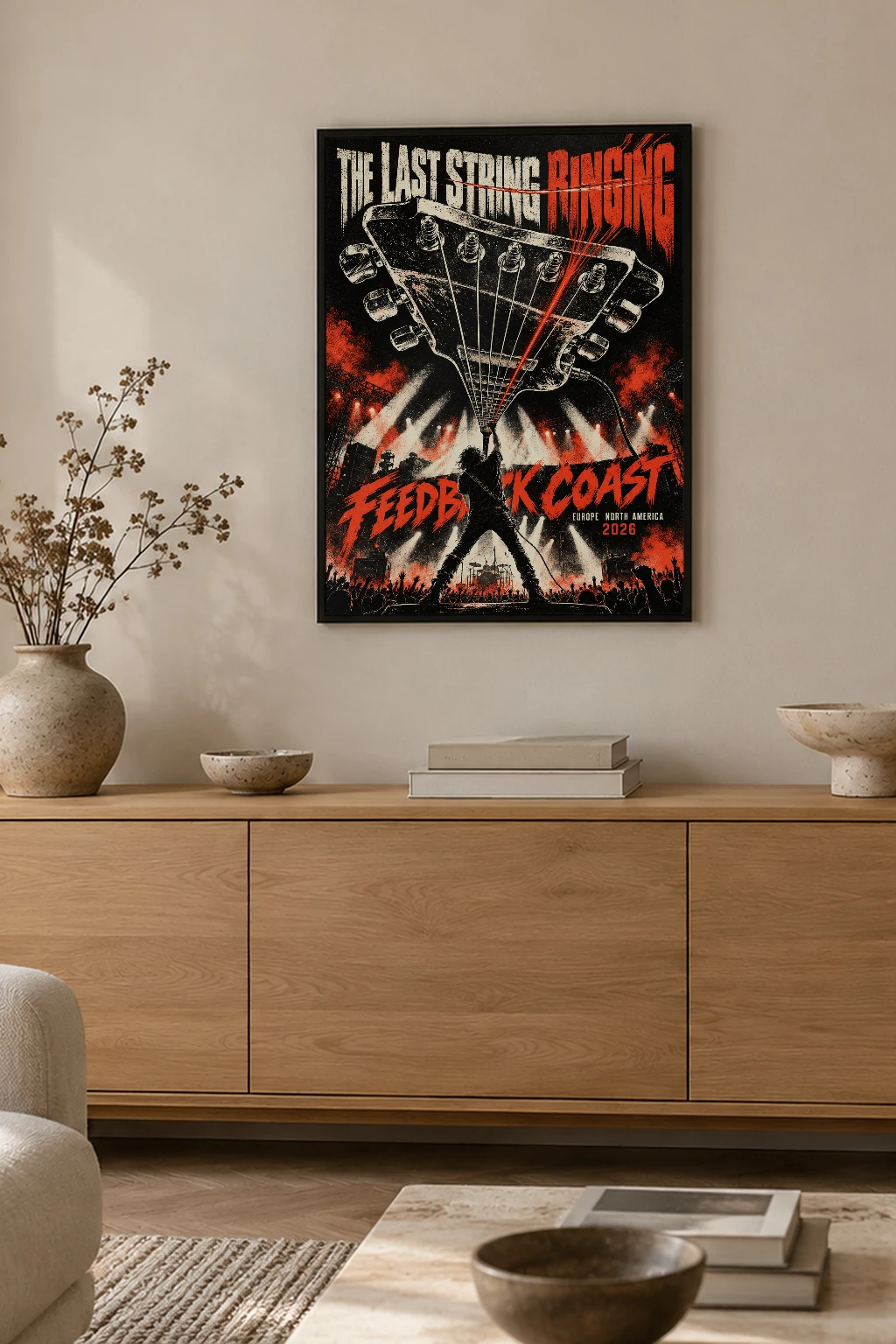"The Last String Ringing" Premium Wooden Framed Poster