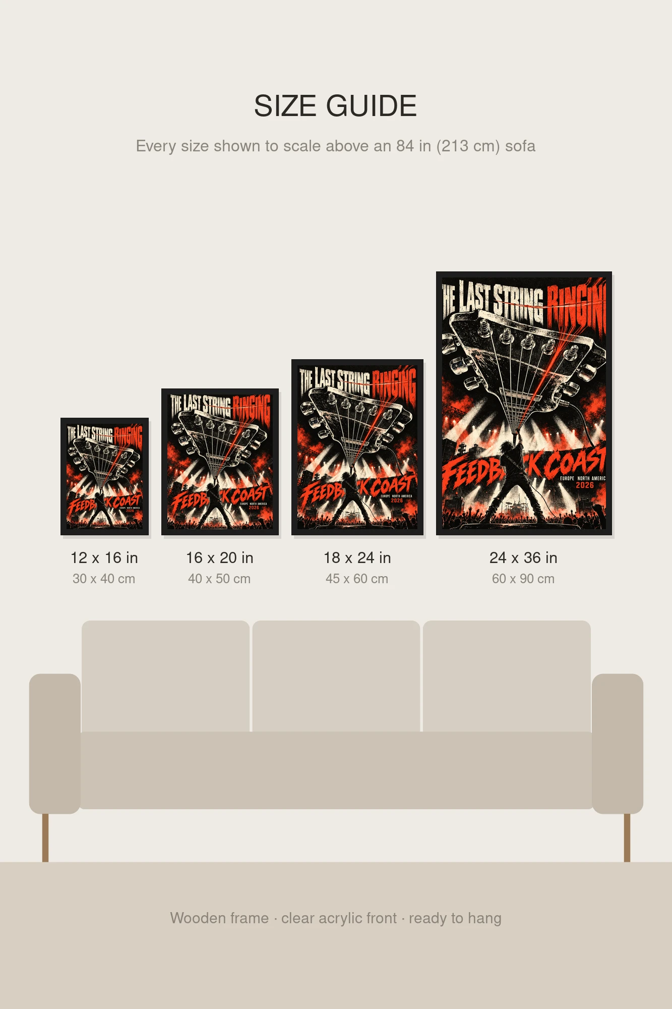 "The Last String Ringing" Premium Wooden Framed Poster