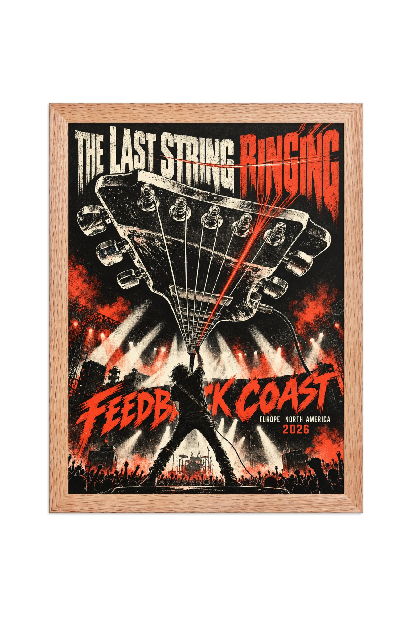 "The Last String Ringing" Premium Wooden Framed Poster