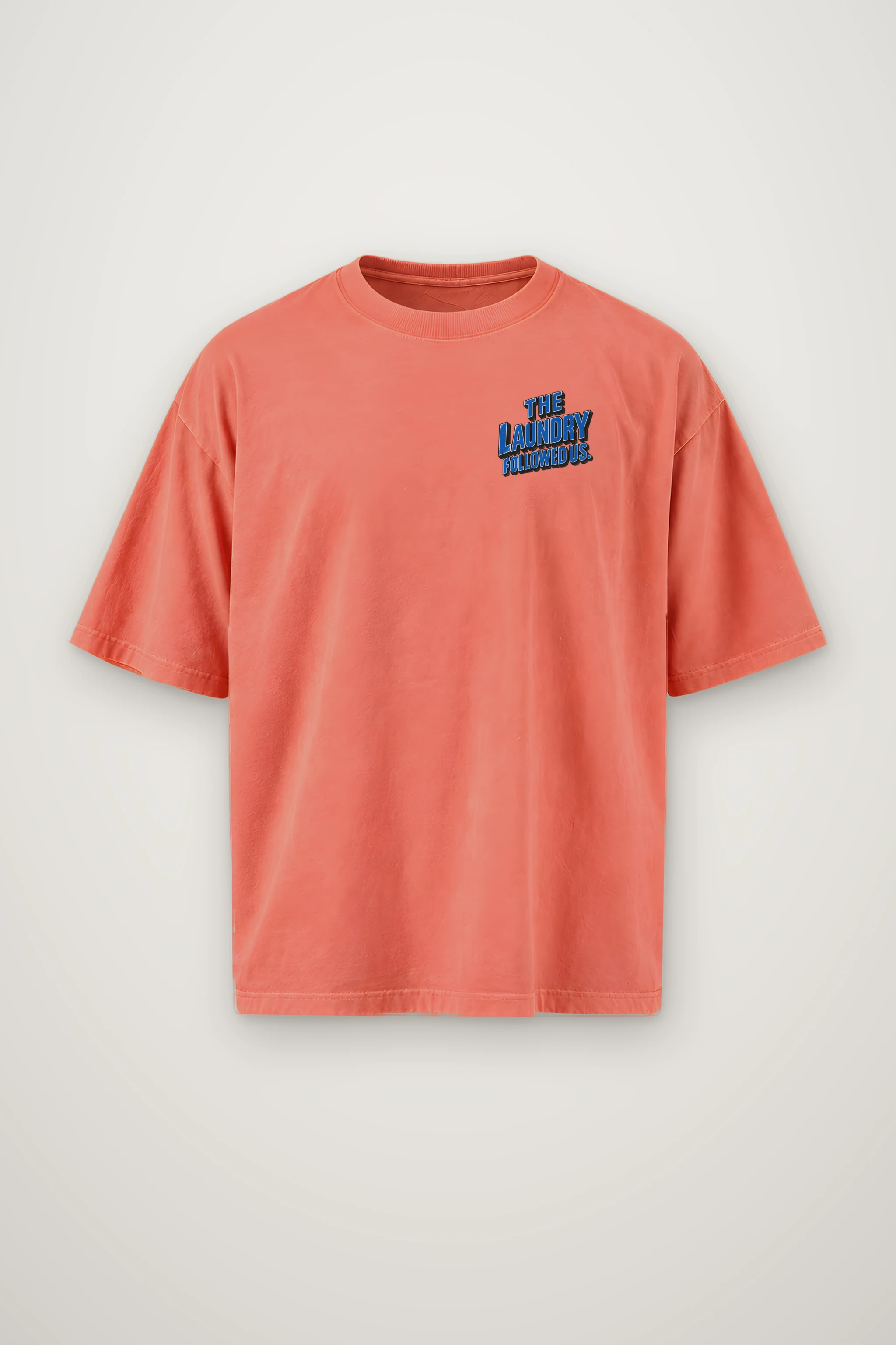 "The Laundry Followed Us" Men's Oversized Heavyweight Crewneck T-Shirt