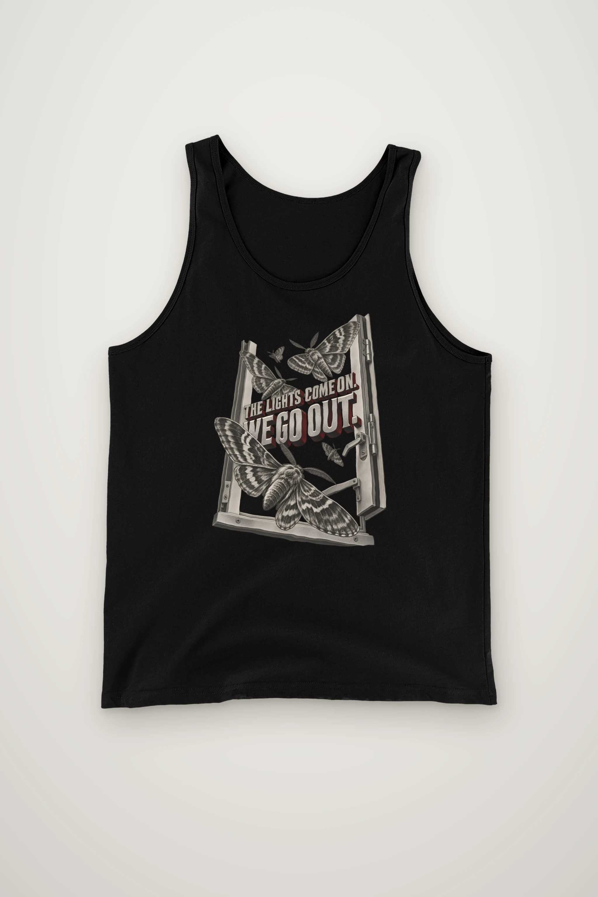 "The Lights Come On, We Go Out" Unisex Jersey Tank