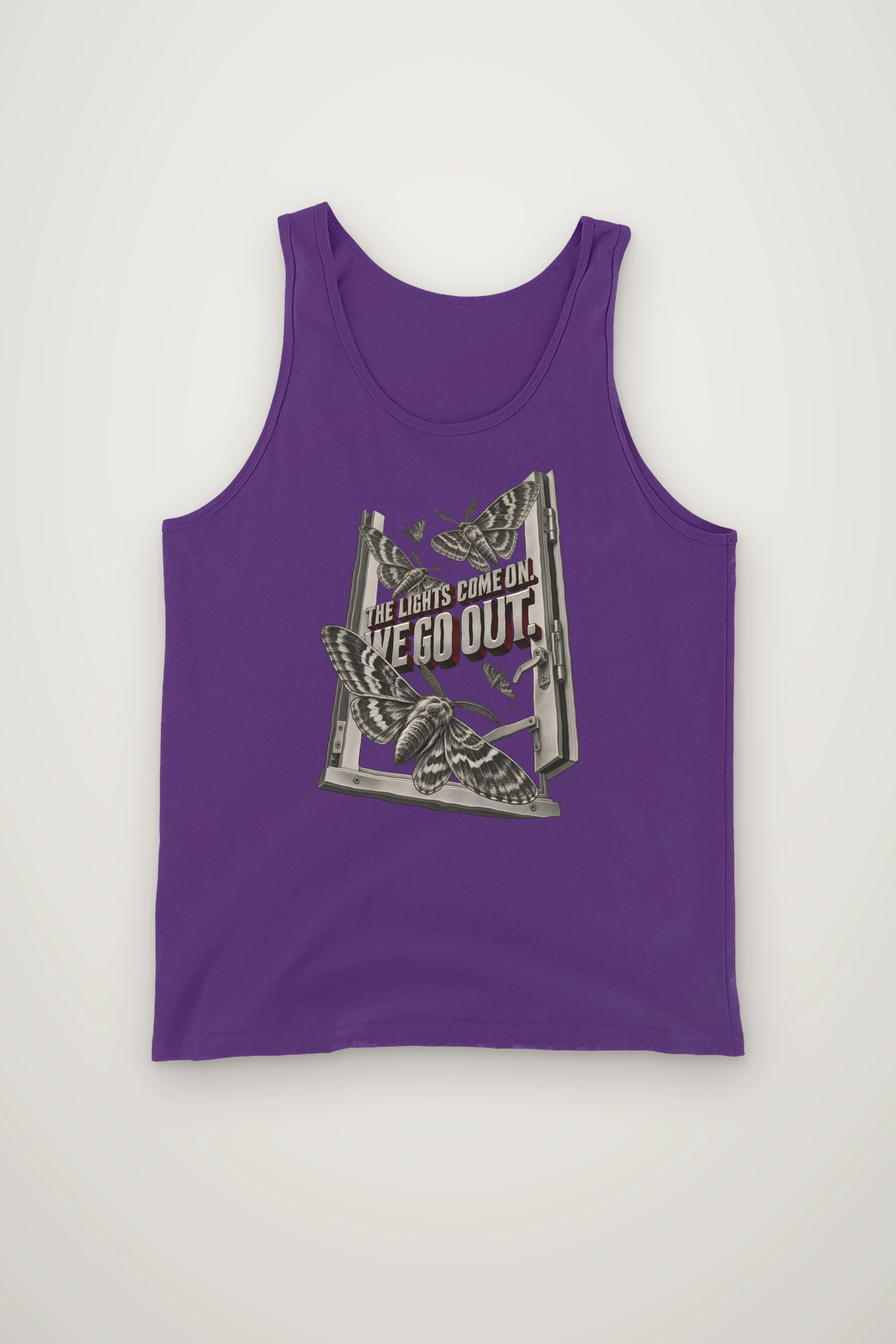 "The Lights Come On, We Go Out" Unisex Jersey Tank