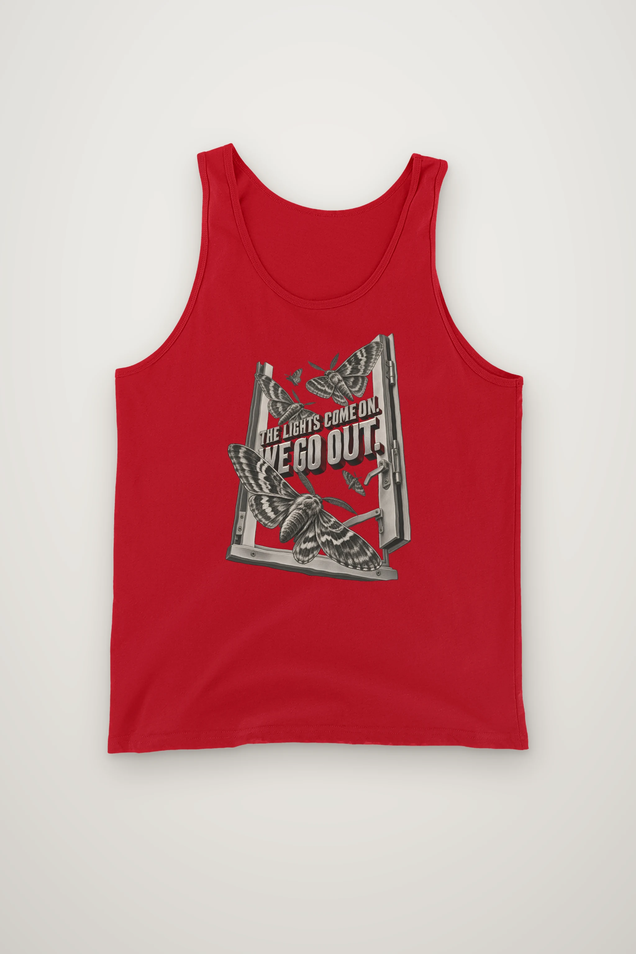"The Lights Come On, We Go Out" Unisex Jersey Tank
