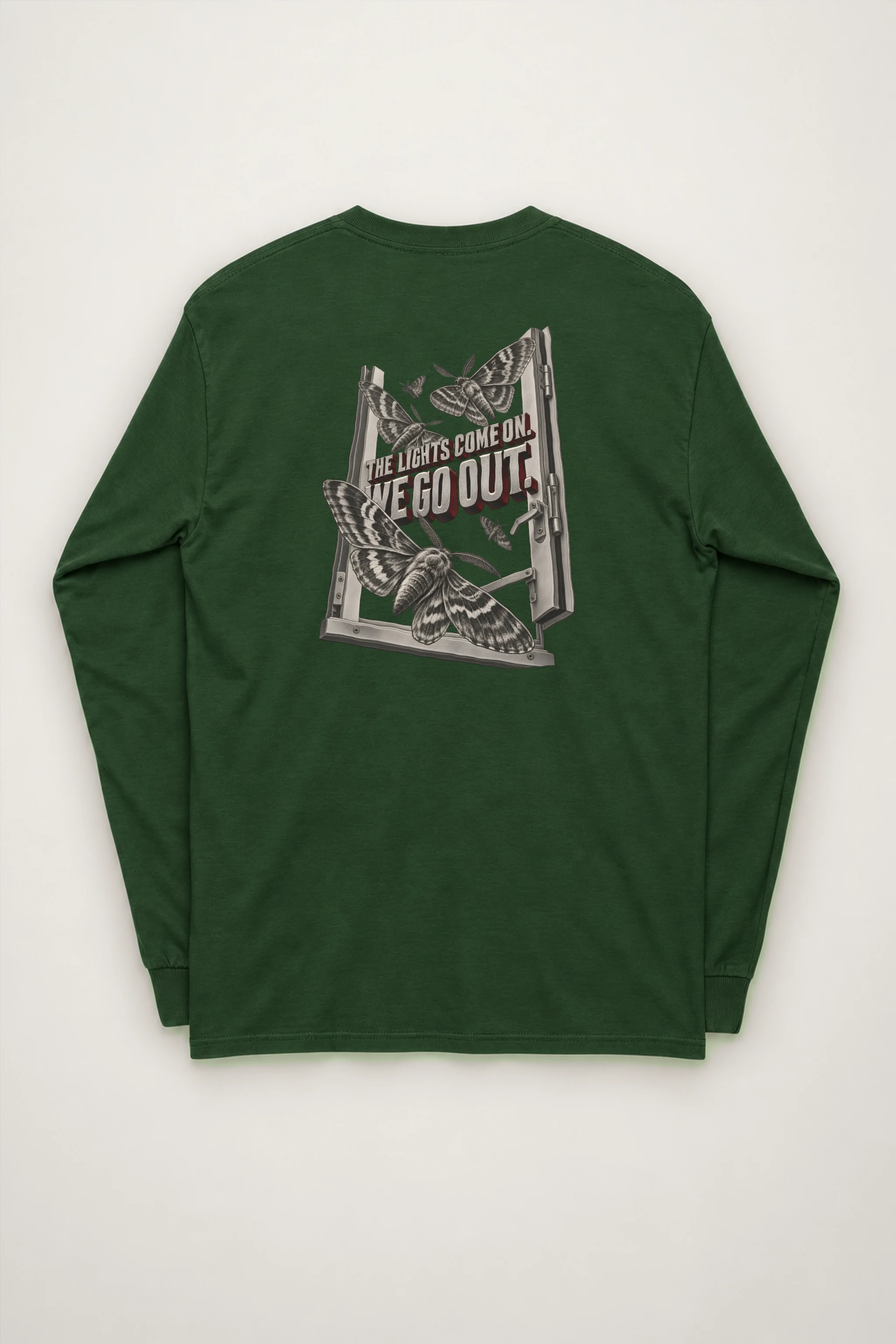"The Lights Come On. We Go Out." Unisex Longsleeve T-shirt