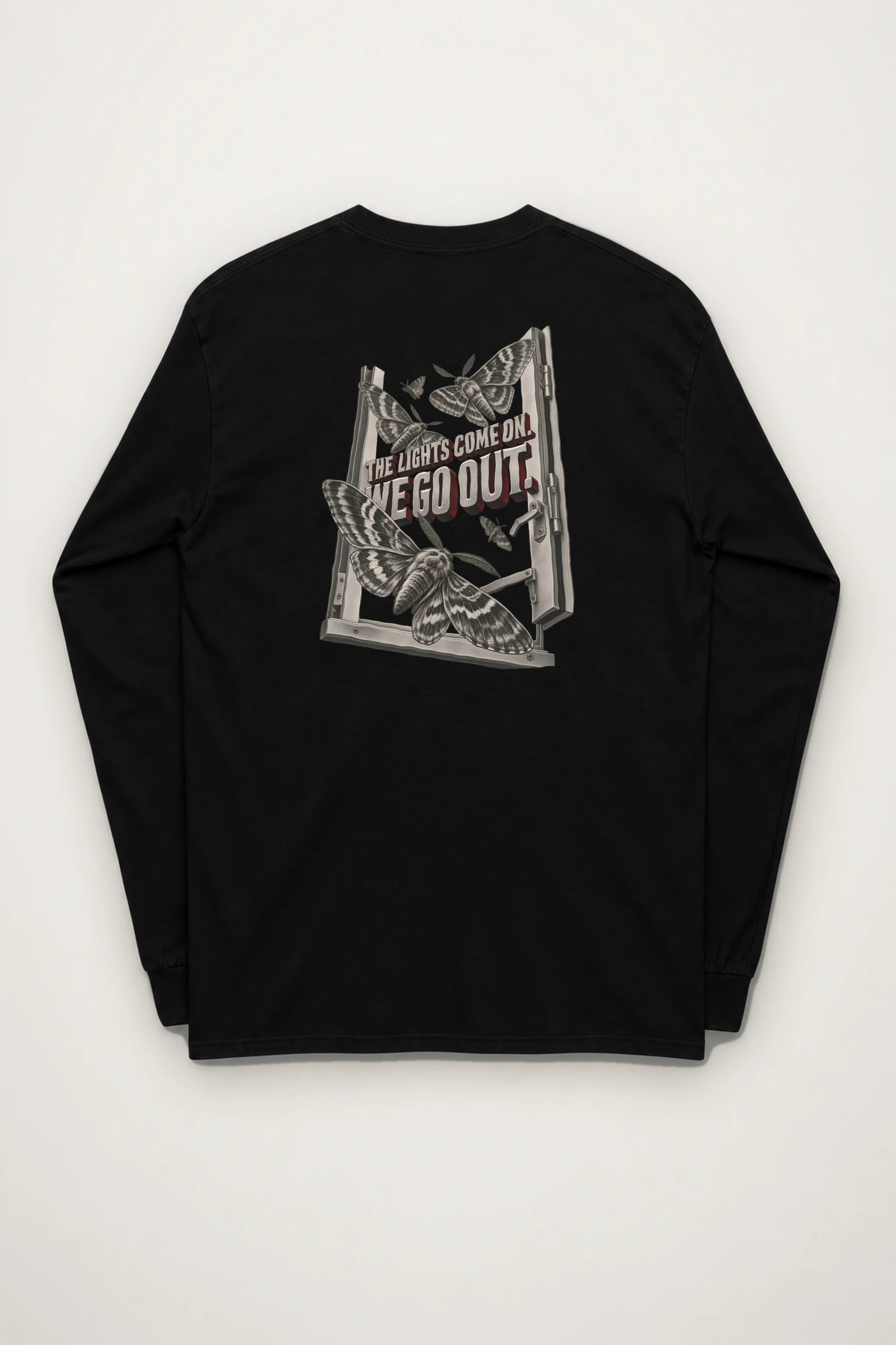 "The Lights Come On. We Go Out." Unisex Longsleeve T-shirt