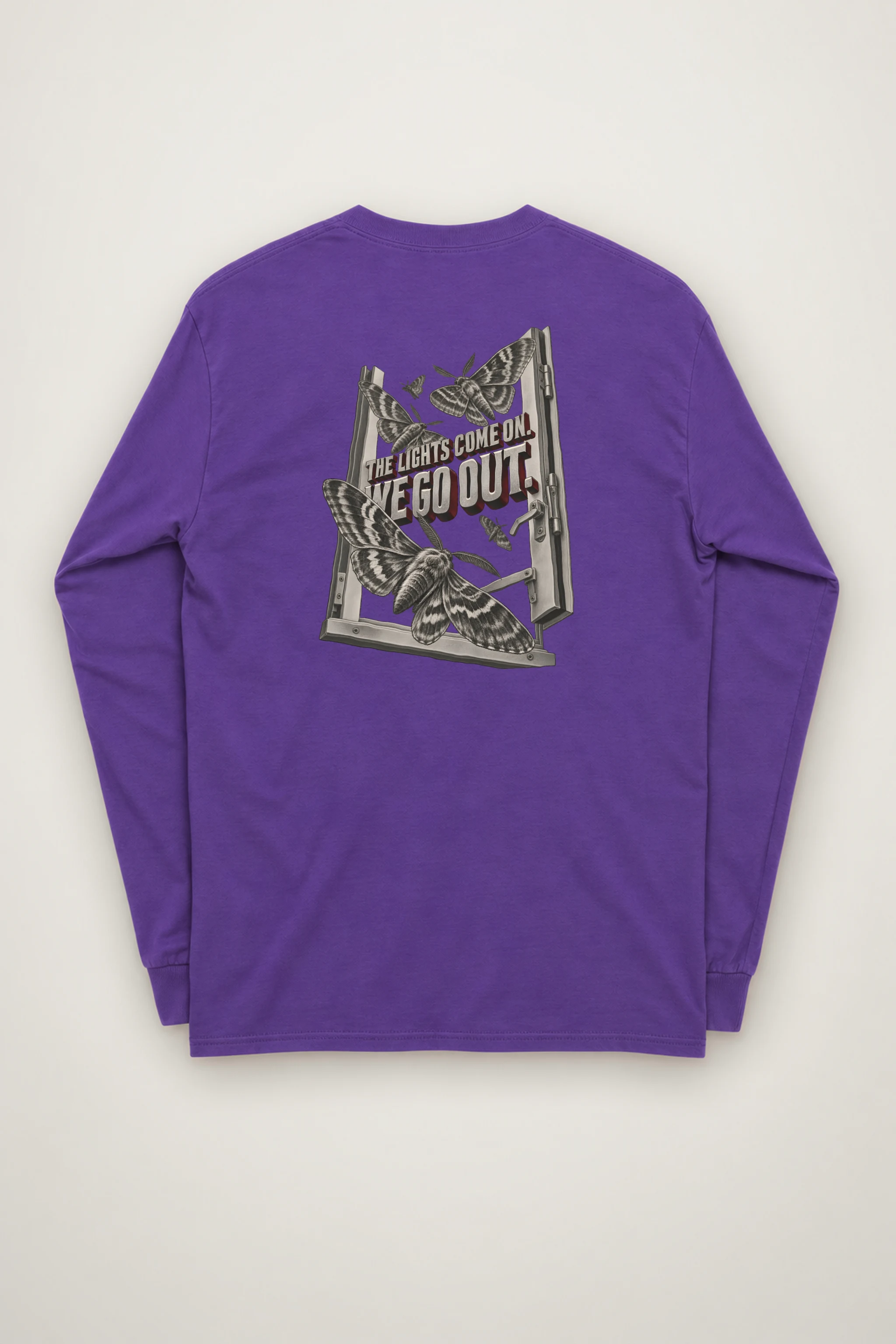 "The Lights Come On. We Go Out." Unisex Longsleeve T-shirt