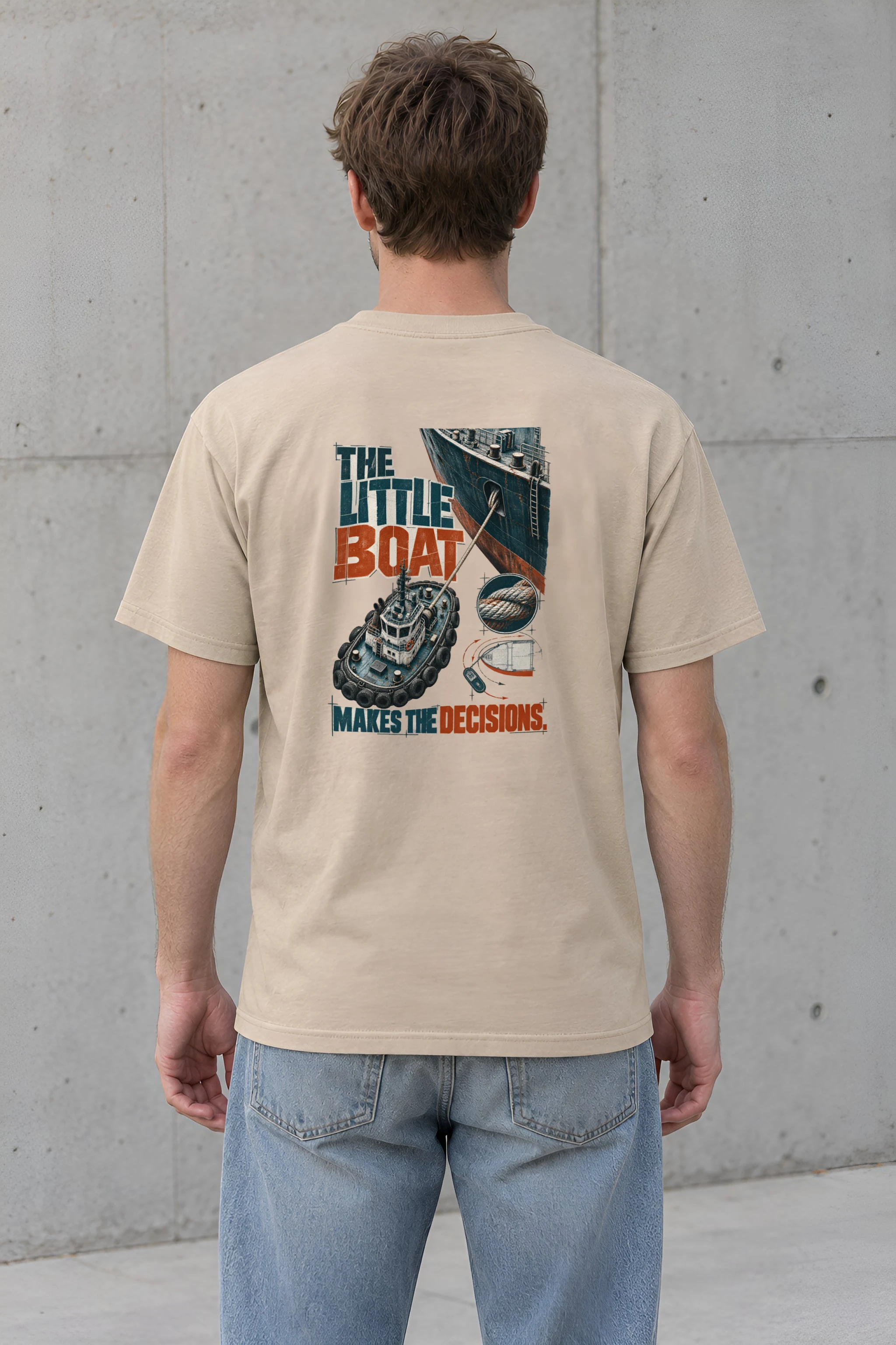 "The Little Boat Makes the Decisions" Heavyweight Unisex Crewneck T-shirt