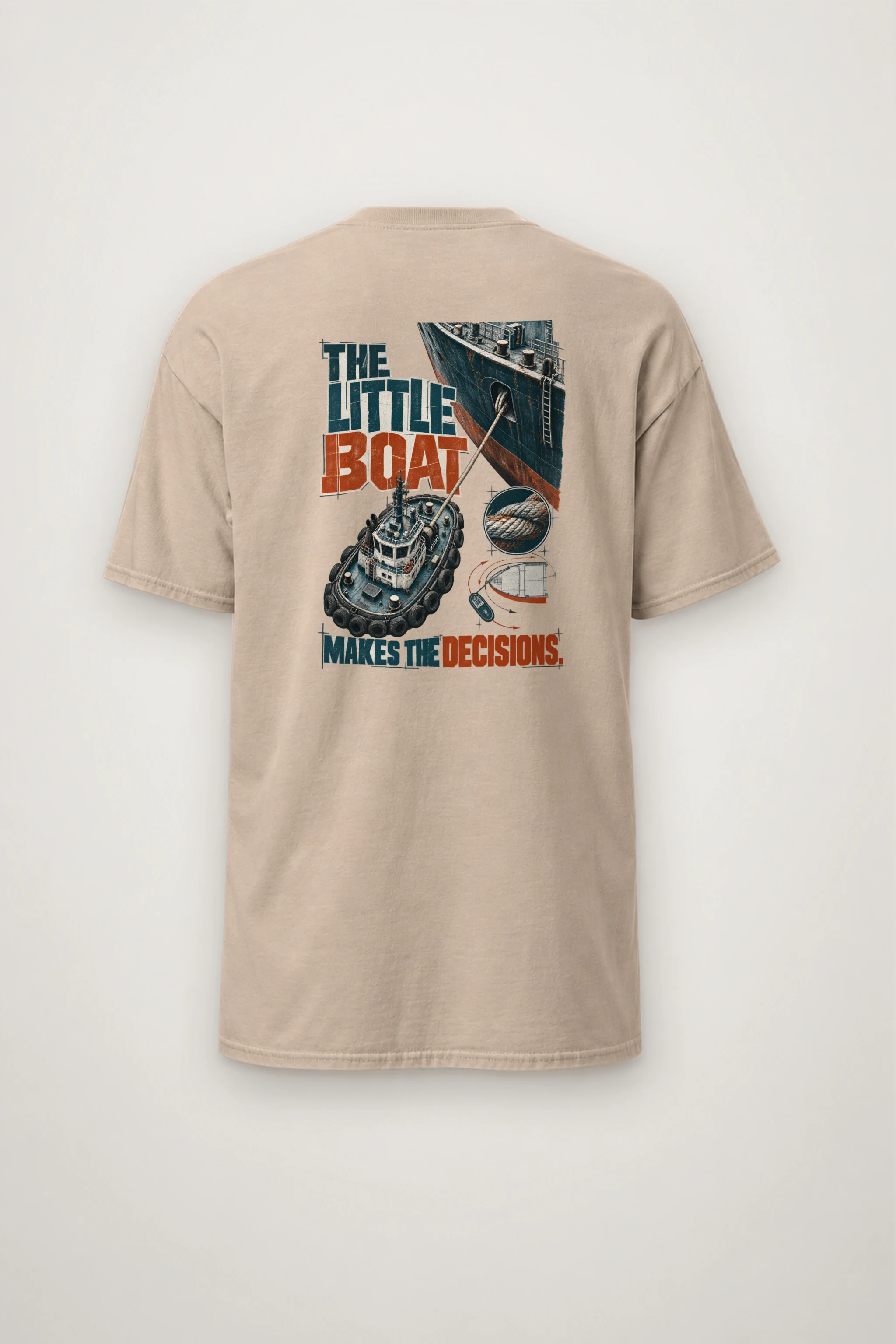 "The Little Boat Makes the Decisions" Heavyweight Unisex Crewneck T-shirt