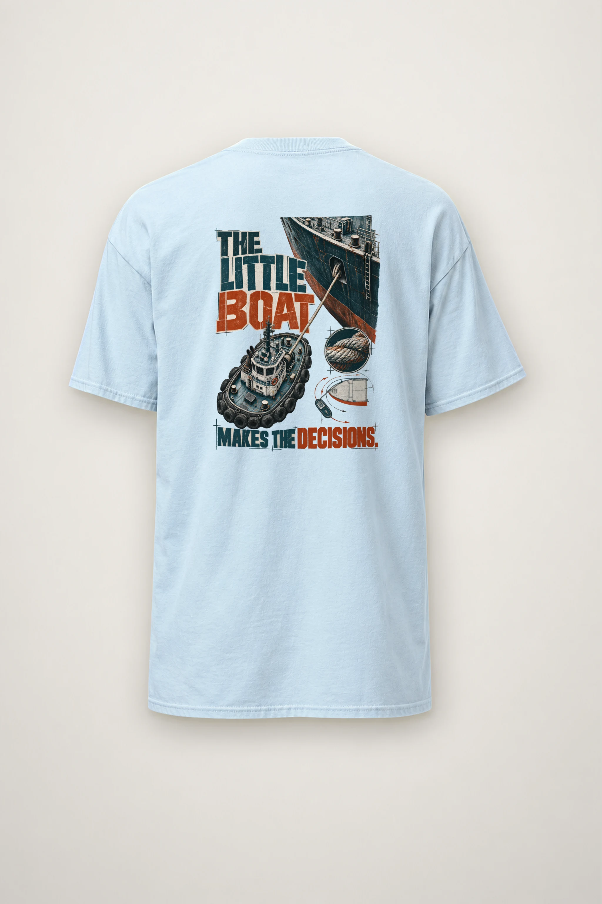 "The Little Boat Makes the Decisions" Heavyweight Unisex Crewneck T-shirt
