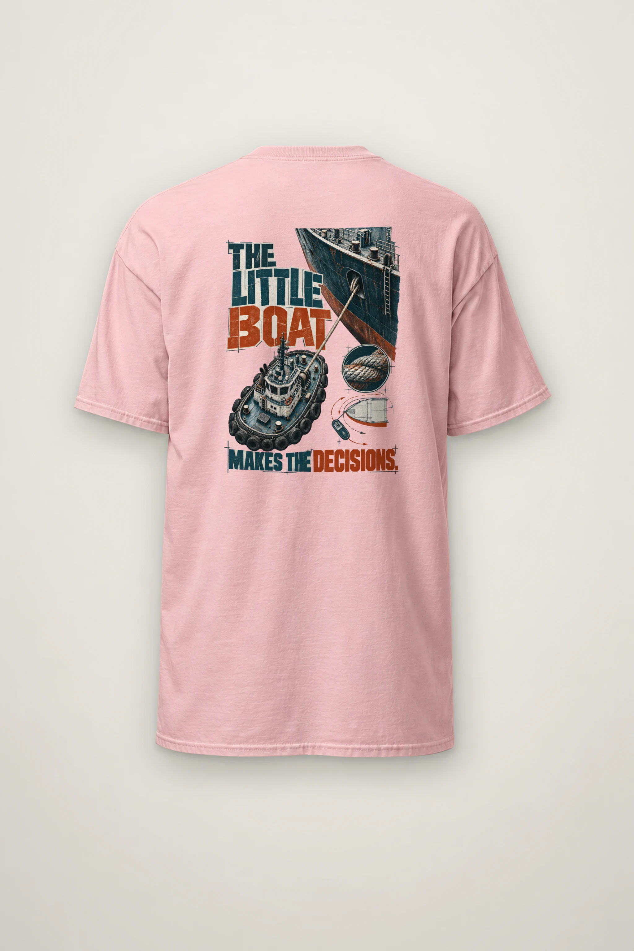 "The Little Boat Makes the Decisions" Heavyweight Unisex Crewneck T-shirt