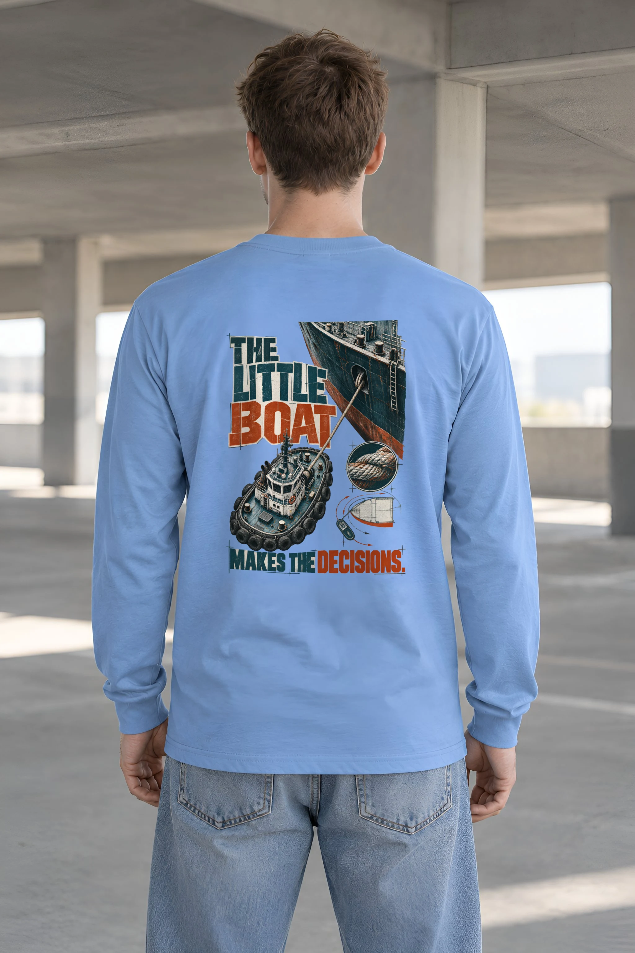 "The Little Boat Makes the Decisions" Unisex Longsleeve T-shirt