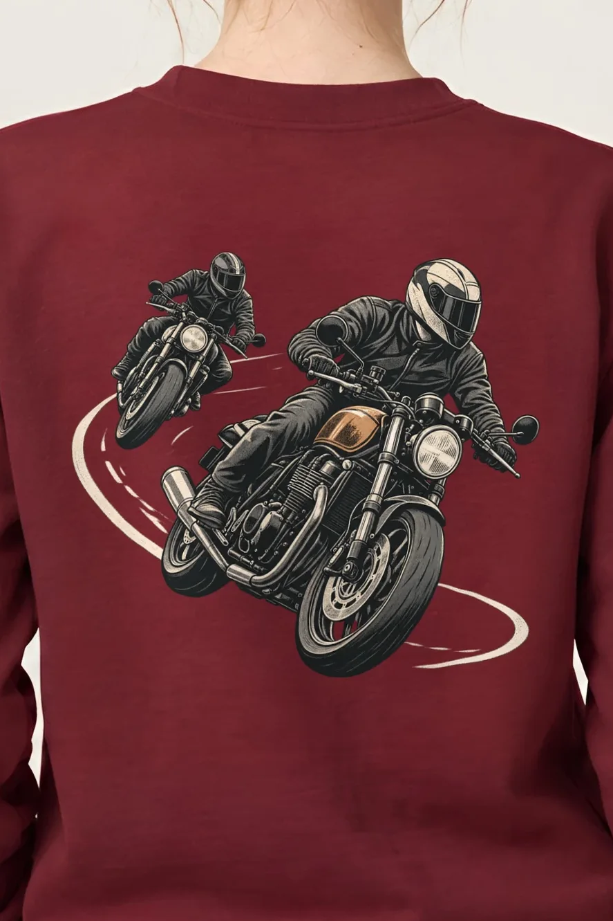 "The Long Curve" 1 Crewneck Sweatshirt - the graphic up close