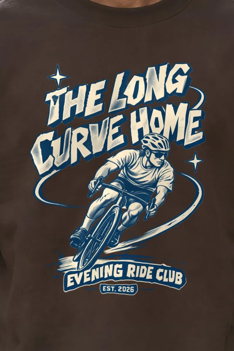 "The Long Curve Home" Heavy Blend Unisex Crewneck Sweatshirt - the graphic up close