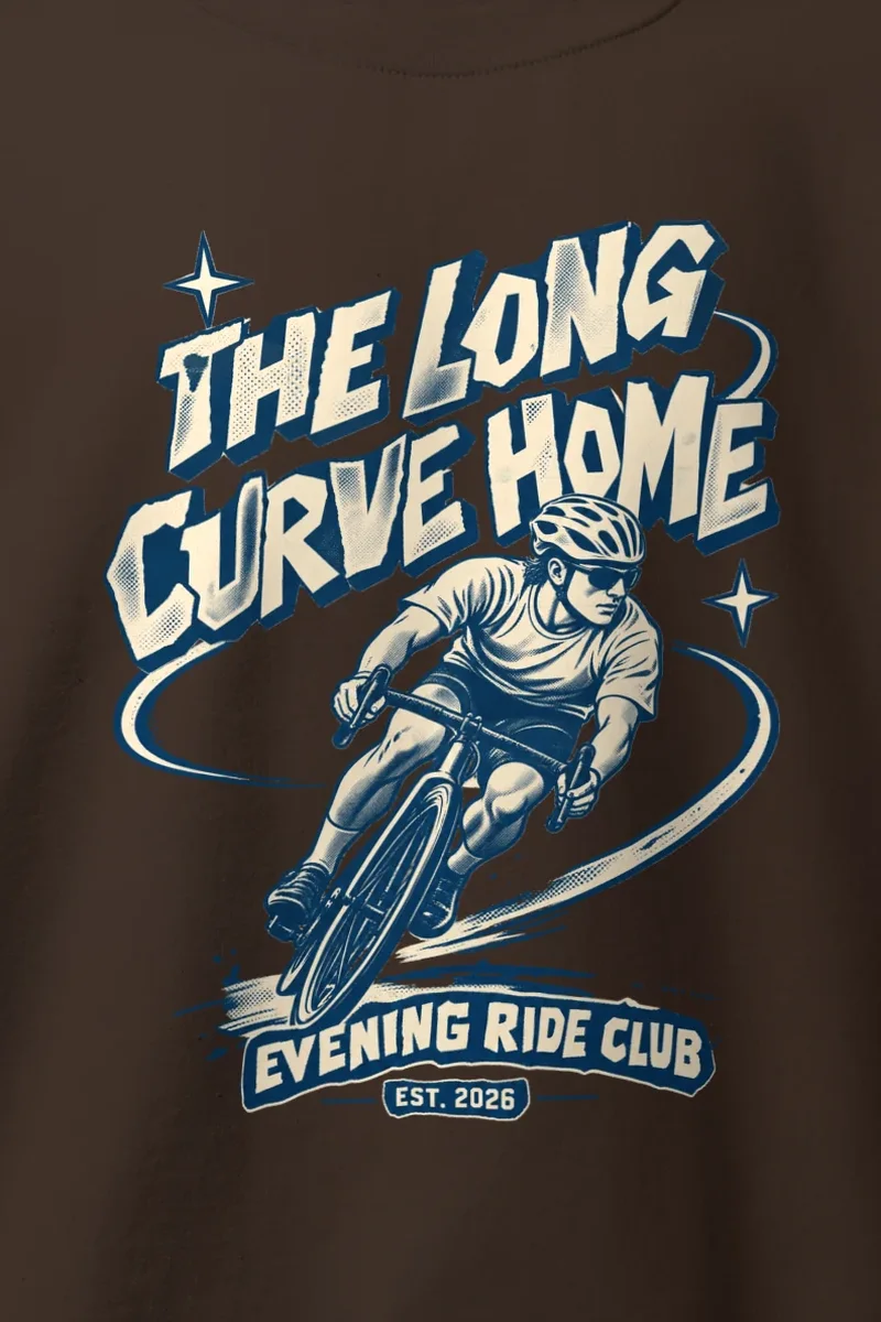 "The Long Curve Home" Heavy Blend Unisex Crewneck Sweatshirt - the graphic up close