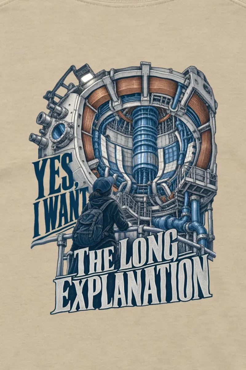 "The Long Explanation" Unisex Longsleeve T-shirt - the graphic up close