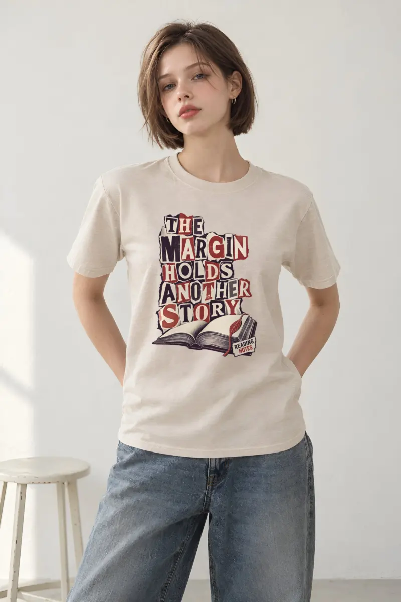 "THE MARGIN HOLDS ANOTHER STORY" Heavyweight Unisex Crewneck T-shirt