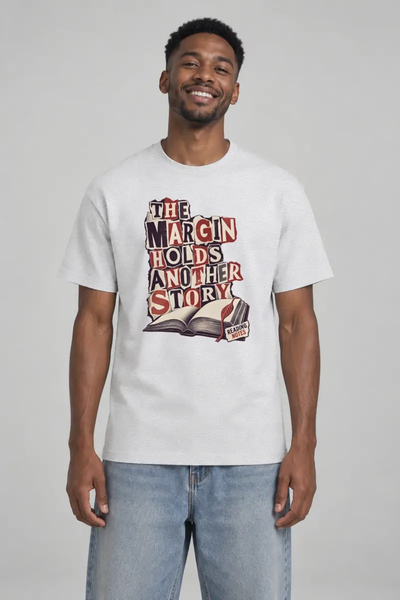 "THE MARGIN HOLDS ANOTHER STORY" Heavyweight Unisex Crewneck T-shirt