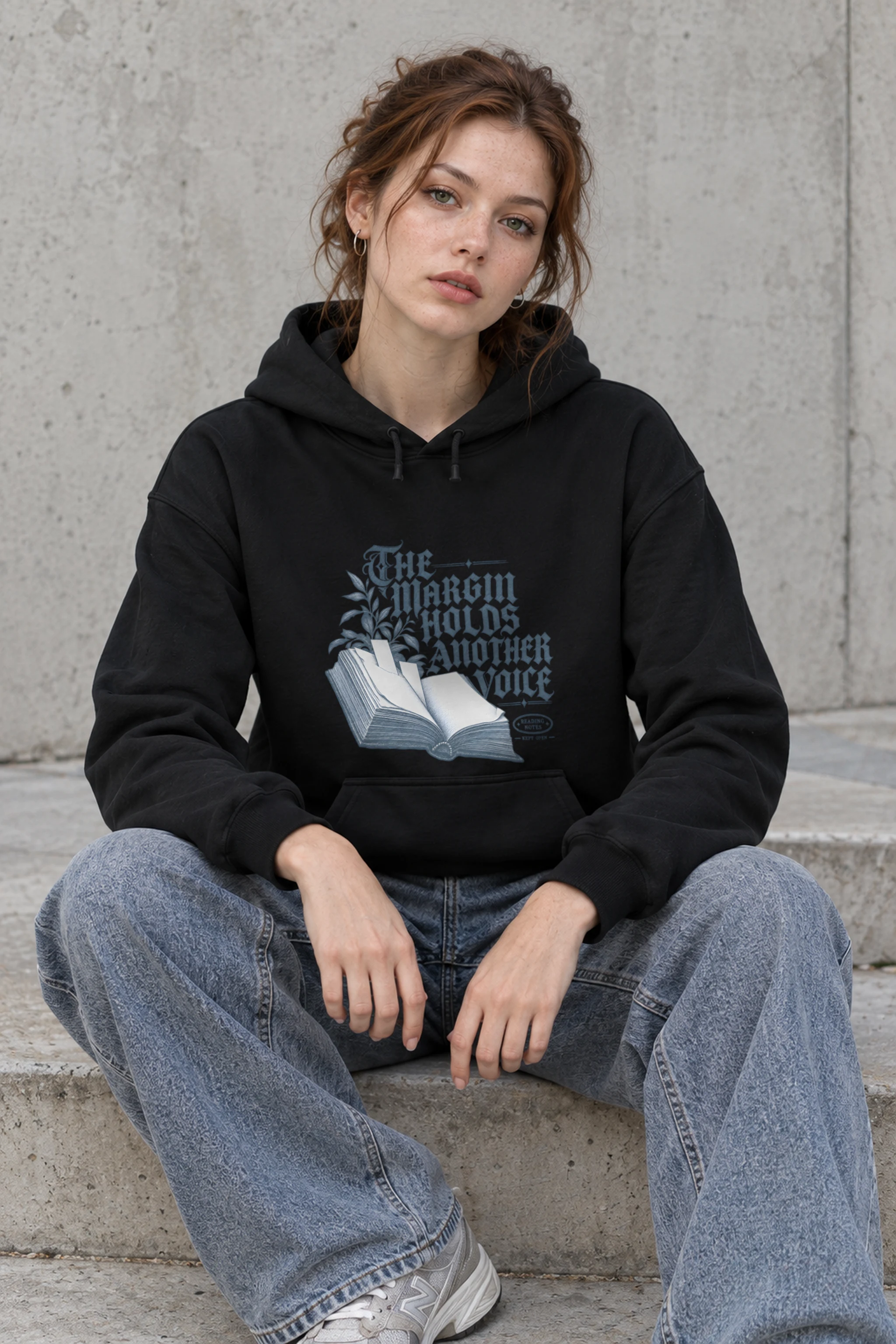 "The Margin Holds Another Voice" Heavy Blend Unisex Pullover Hoodie