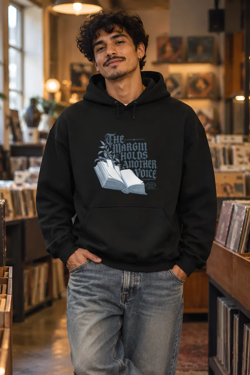 "The Margin Holds Another Voice" Heavy Blend Unisex Pullover Hoodie