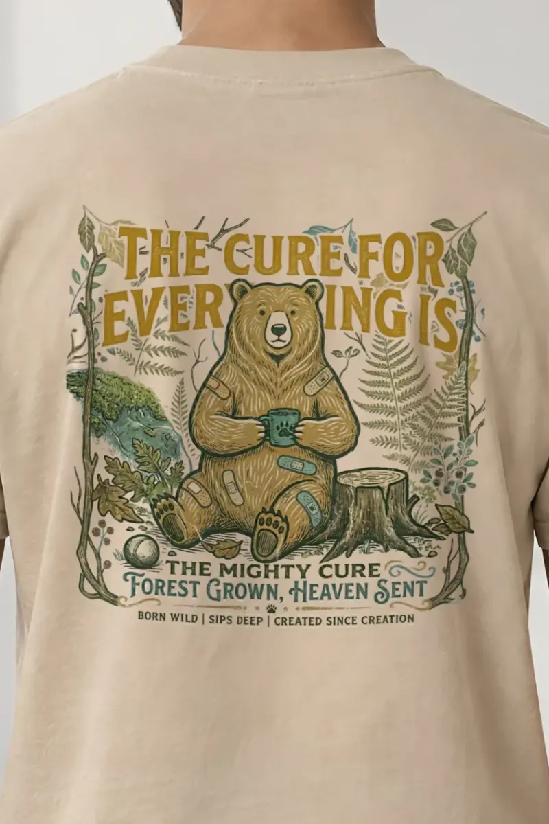 "The Mighty Cure" Heavyweight Unisex Crewneck T-shirt