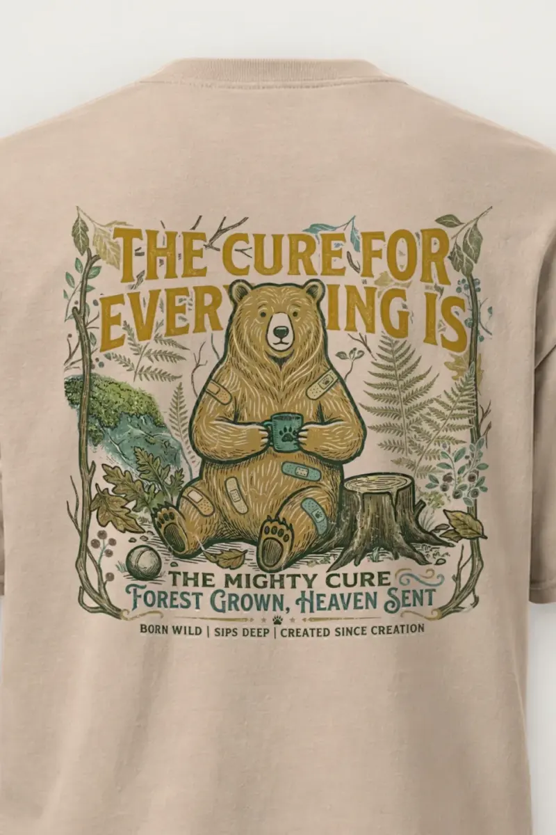 "The Mighty Cure" Heavyweight Unisex Crewneck T-shirt
