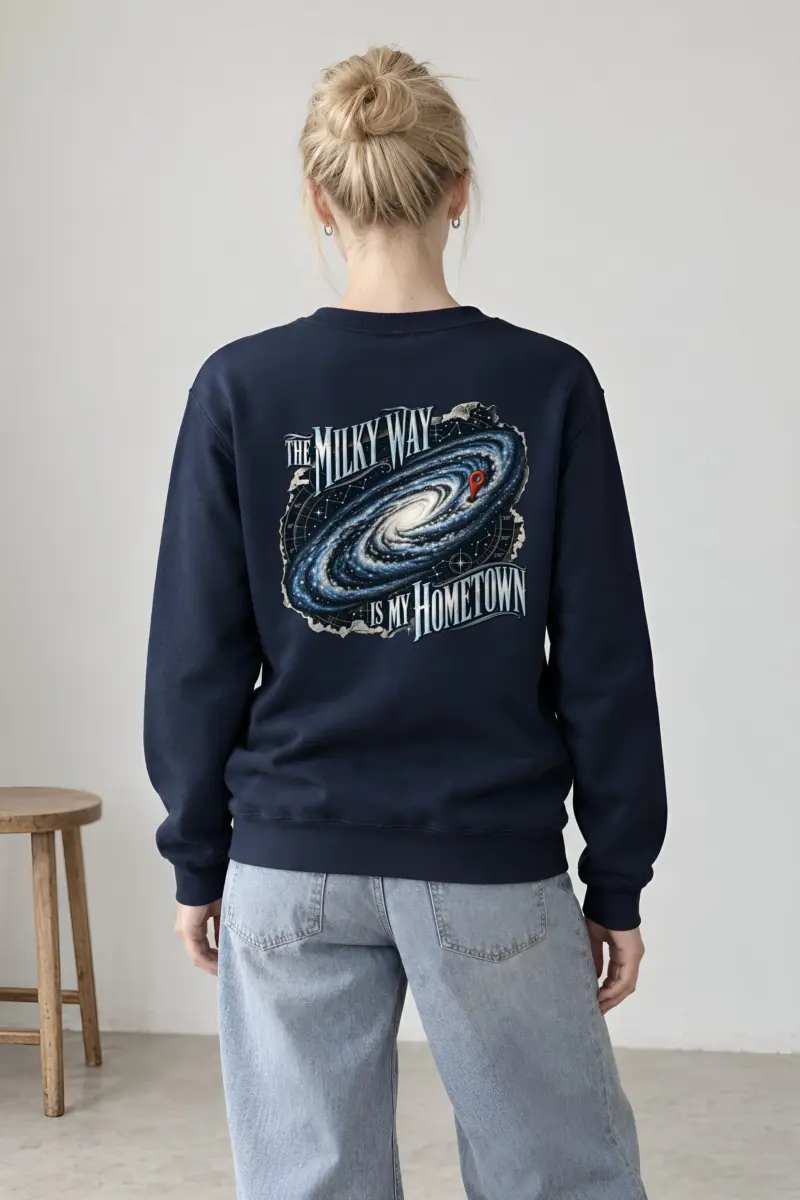 "The Milky Way Is My Hometown" Heavy Blend Unisex Crewneck Sweatshirt