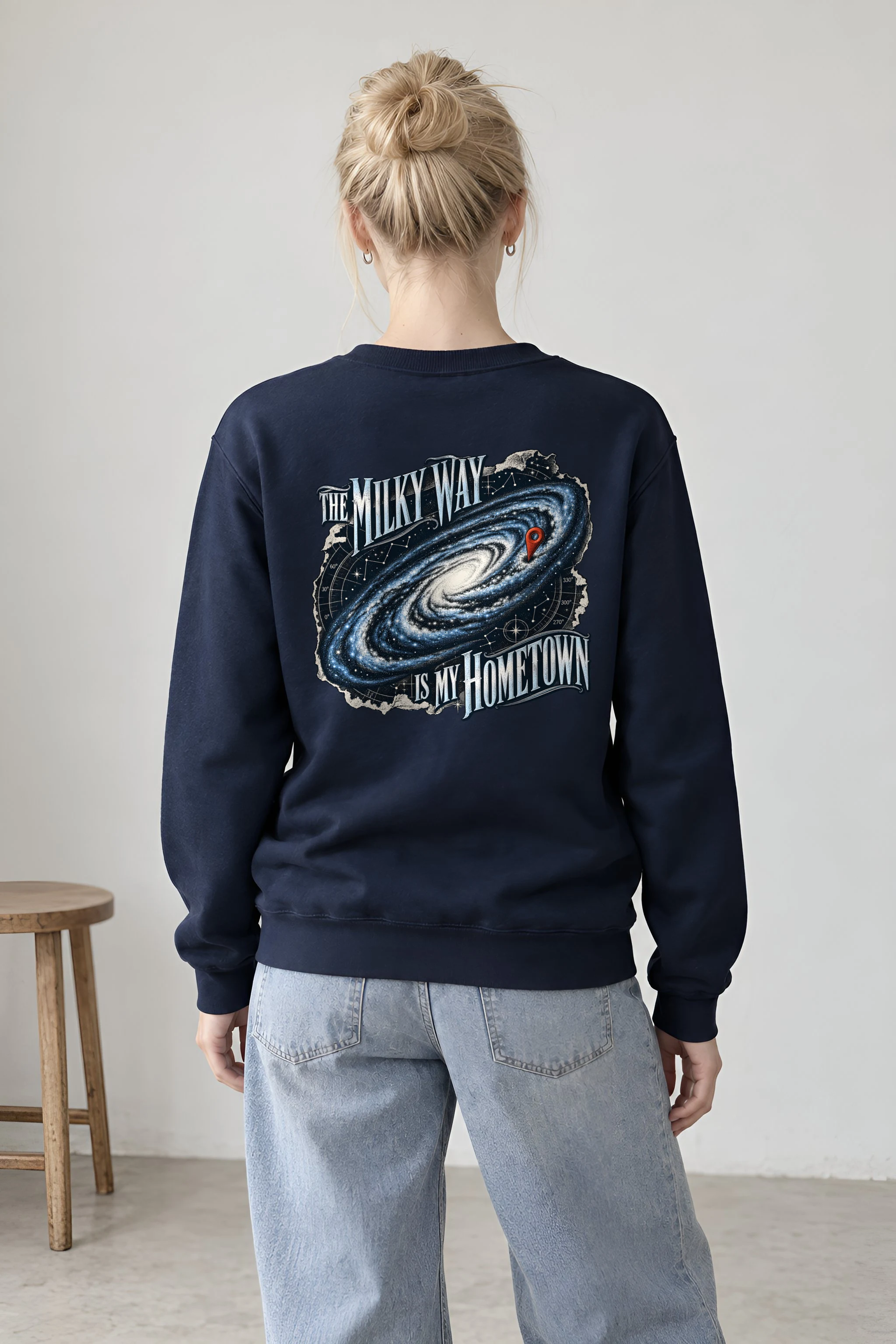"The Milky Way Is My Hometown" Heavy Blend Unisex Crewneck Sweatshirt
