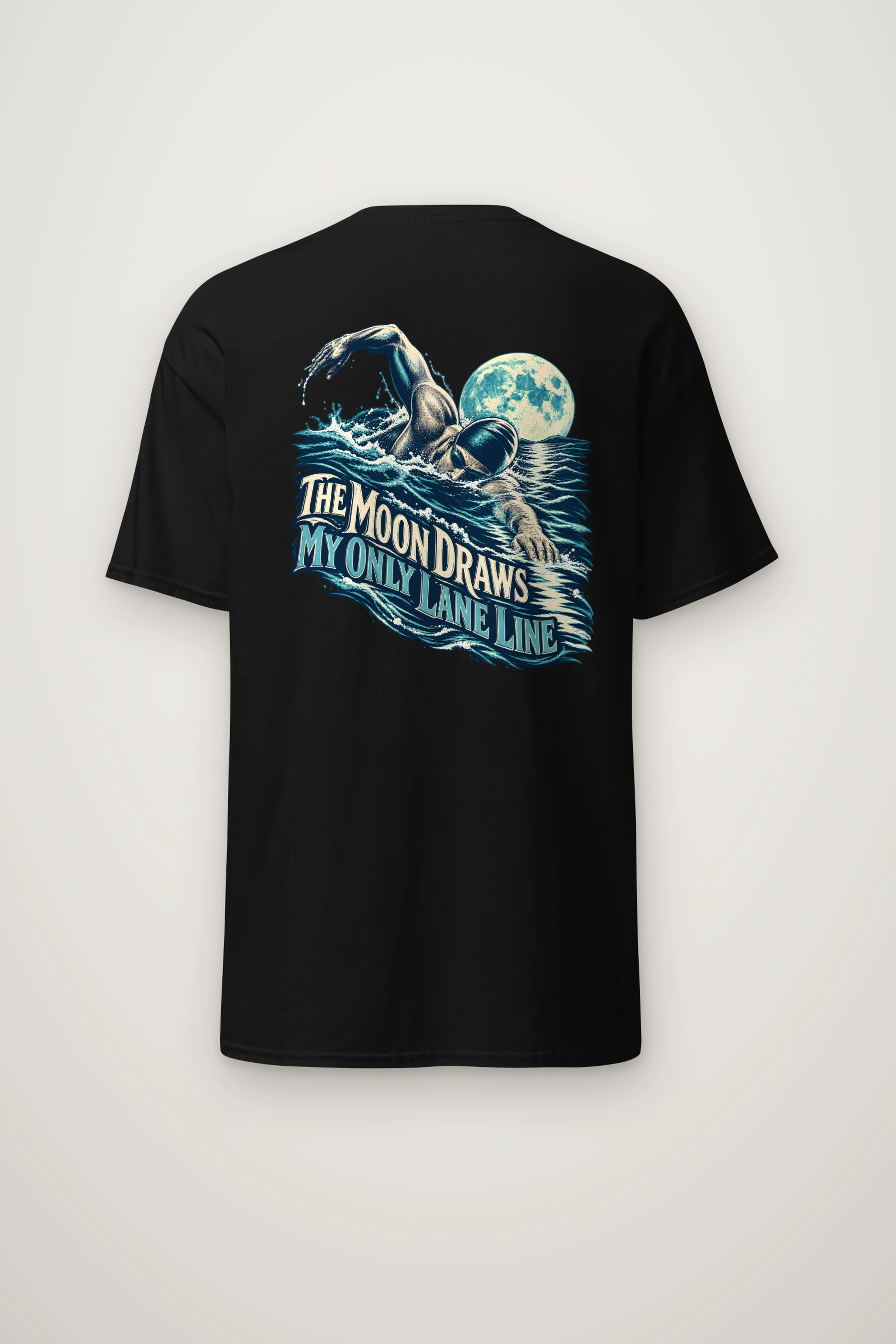 "The Moon Draws My Only Lane Line" Heavyweight Unisex Crewneck T-shirt