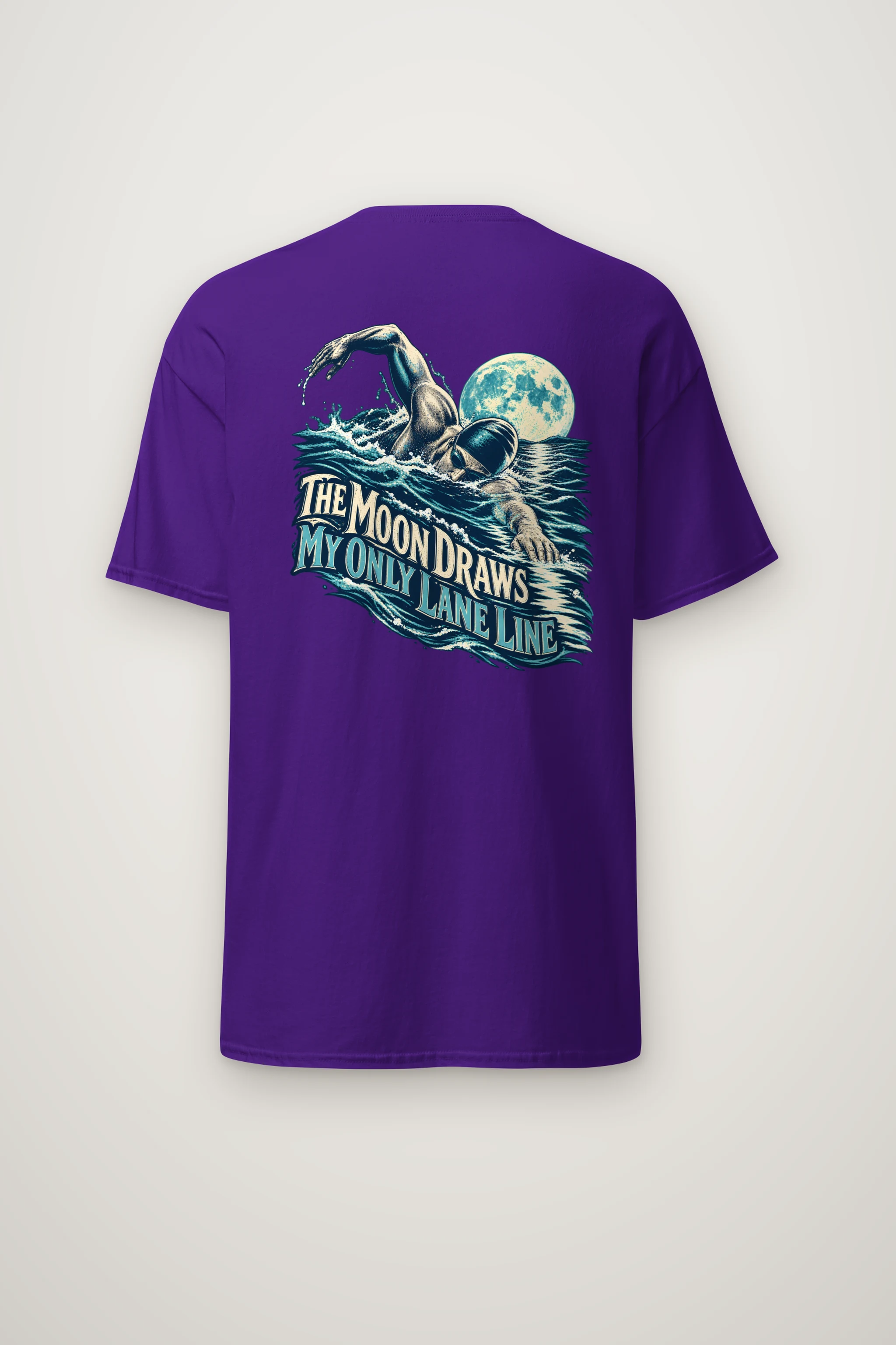 "The Moon Draws My Only Lane Line" Heavyweight Unisex Crewneck T-shirt