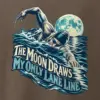 "The Moon Draws My Only Lane Line" Men's Oversized Heavyweight Crewneck T-Shirt