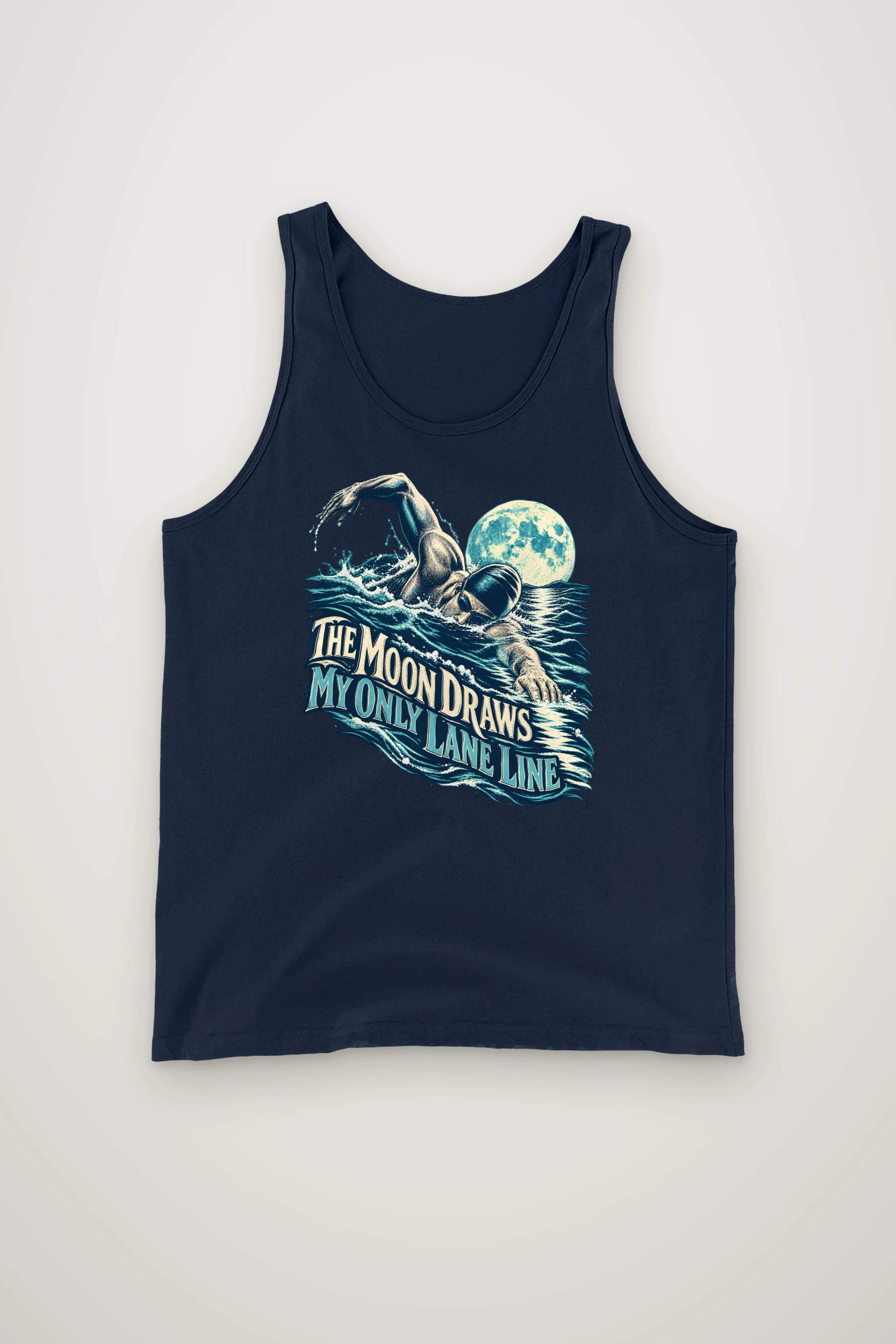"The Moon Draws My Only Lane Line" Unisex Jersey Tank