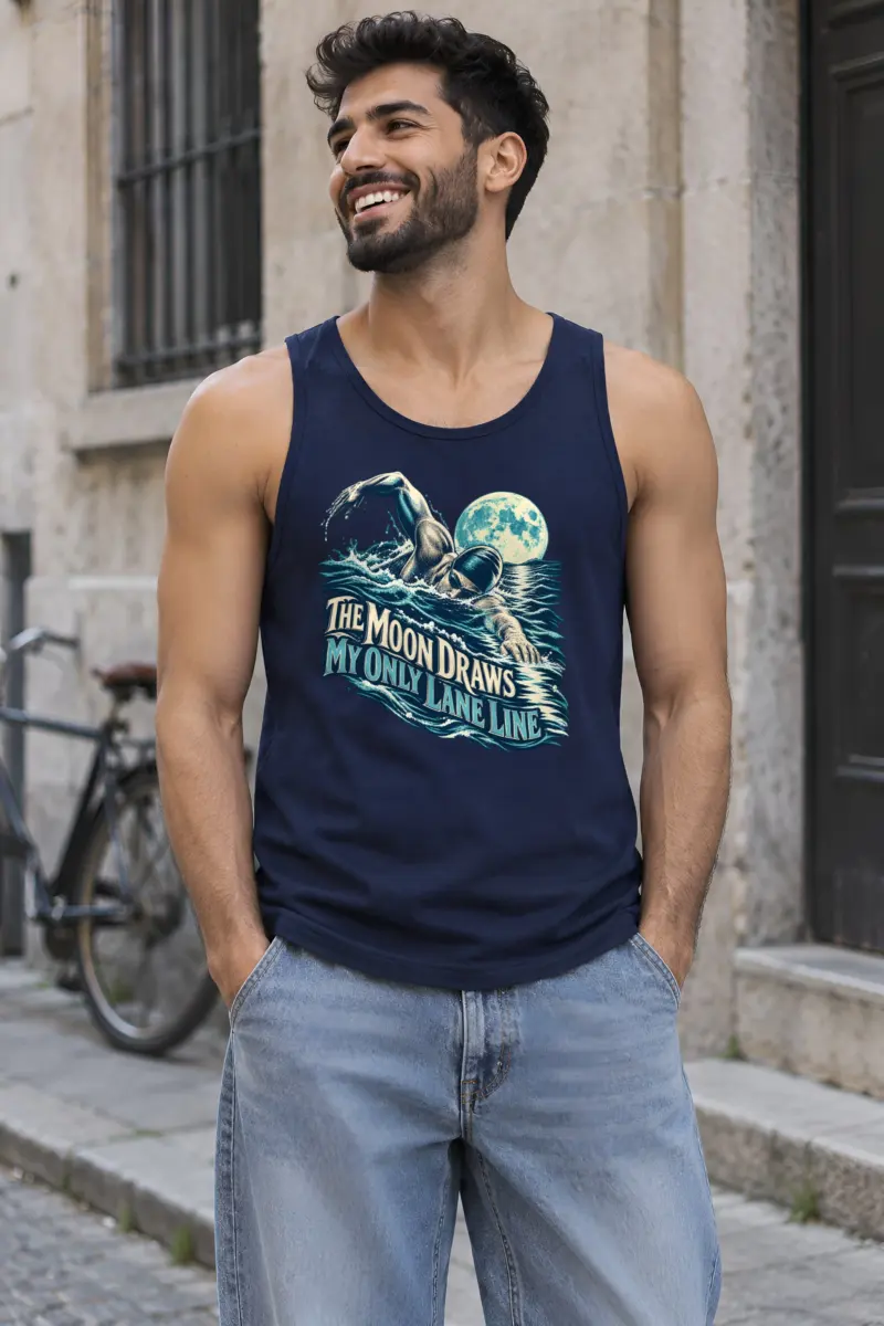 "The Moon Draws My Only Lane Line" Unisex Jersey Tank