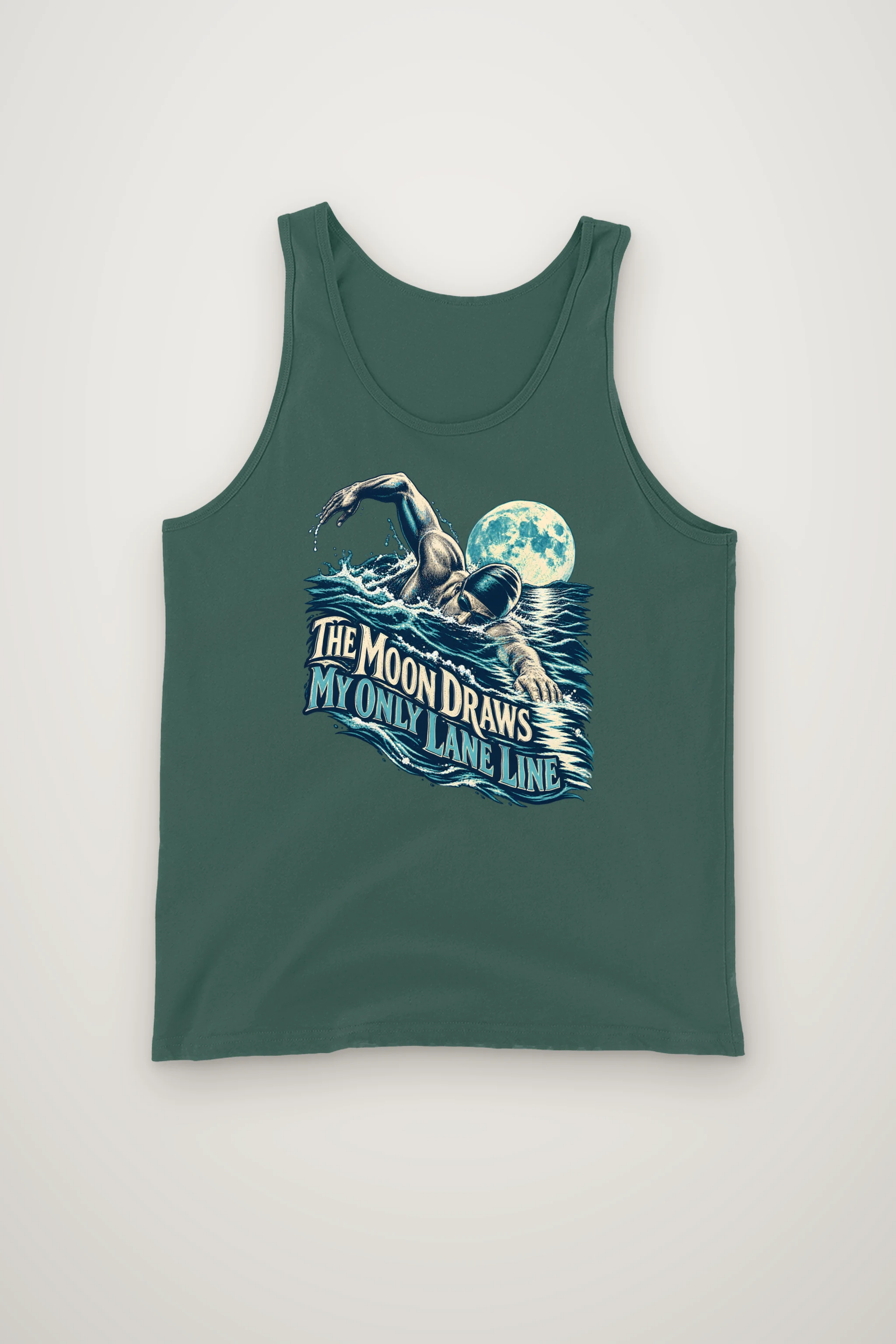 "The Moon Draws My Only Lane Line" Unisex Jersey Tank