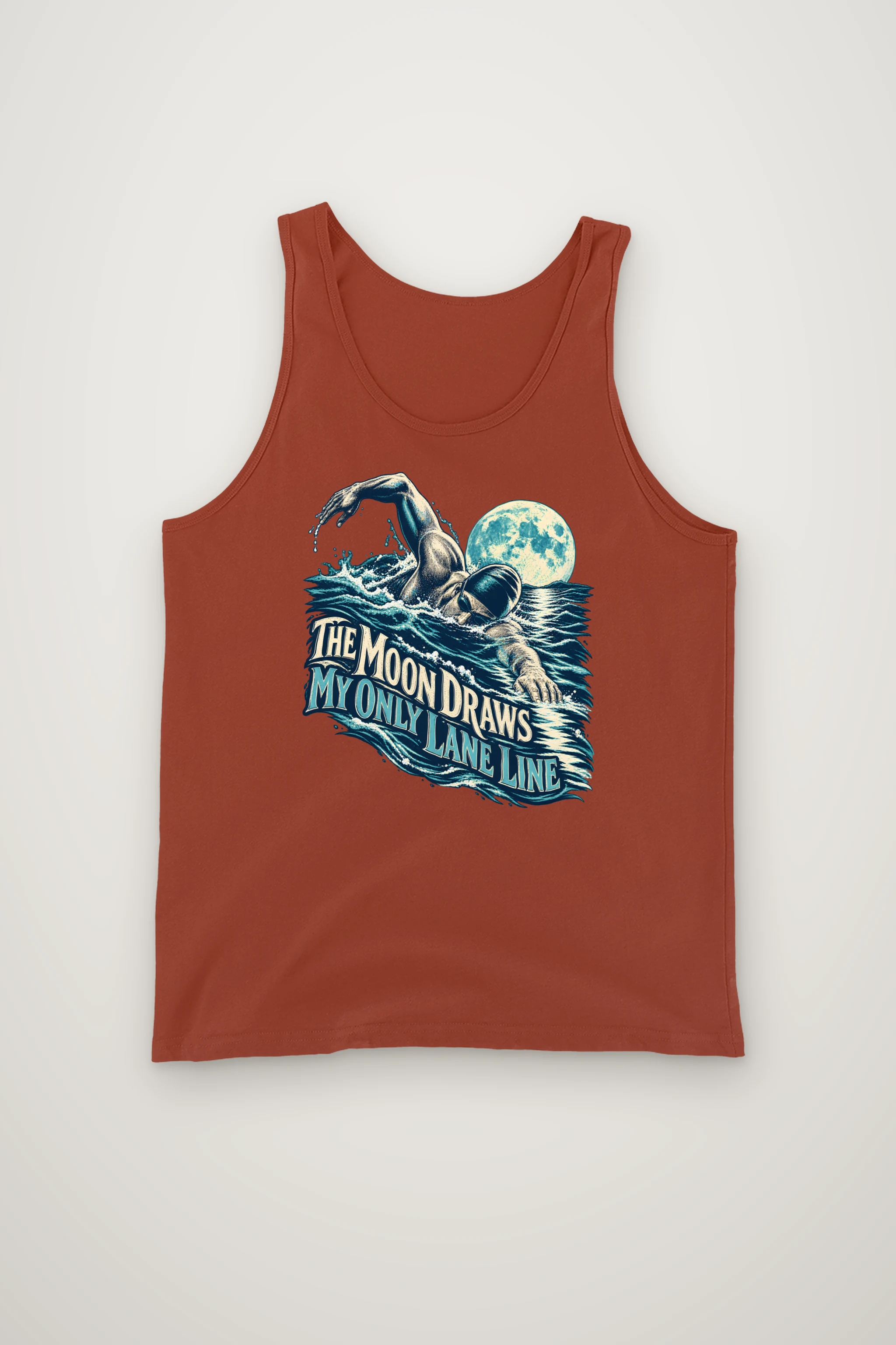 "The Moon Draws My Only Lane Line" Unisex Jersey Tank