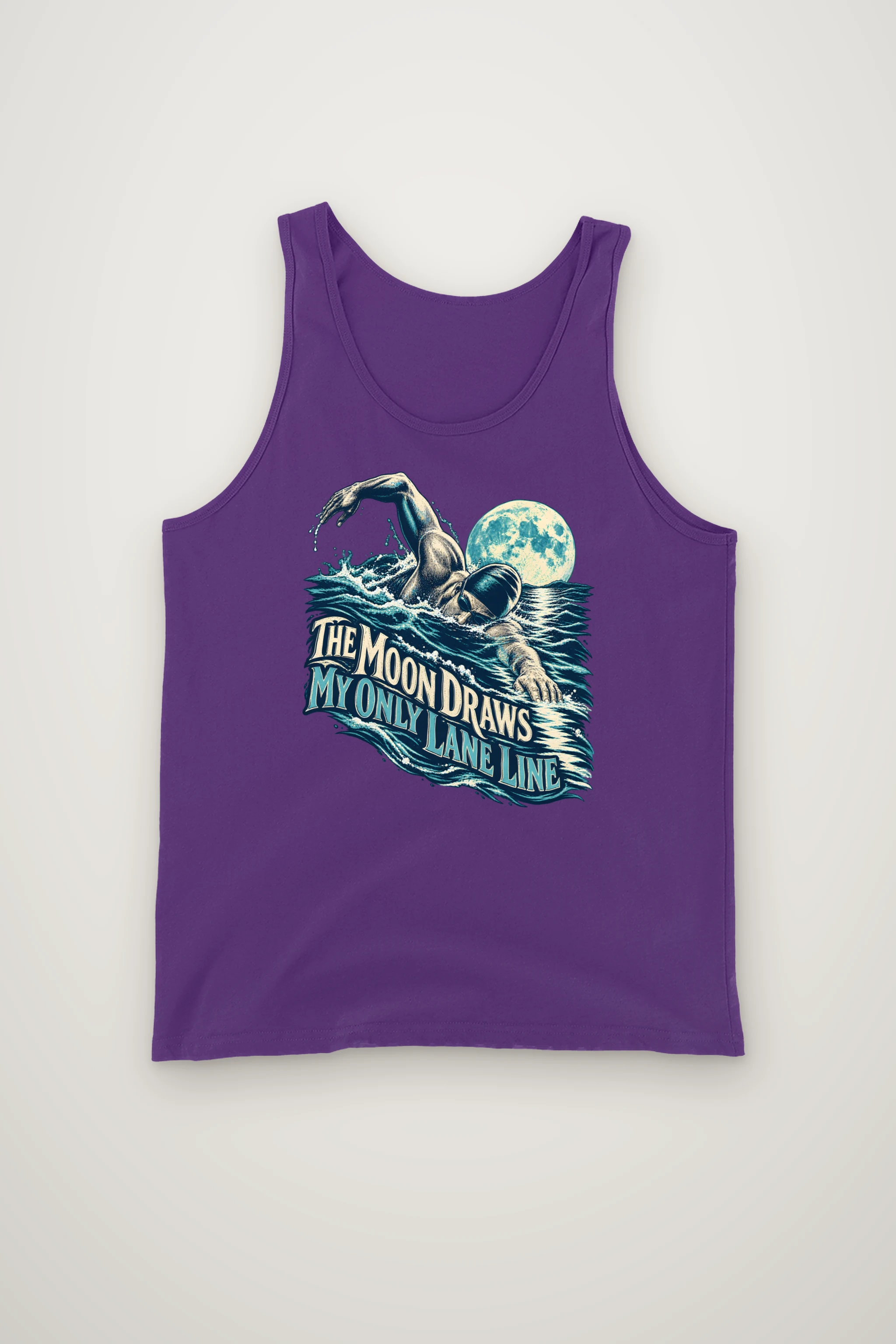 "The Moon Draws My Only Lane Line" Unisex Jersey Tank