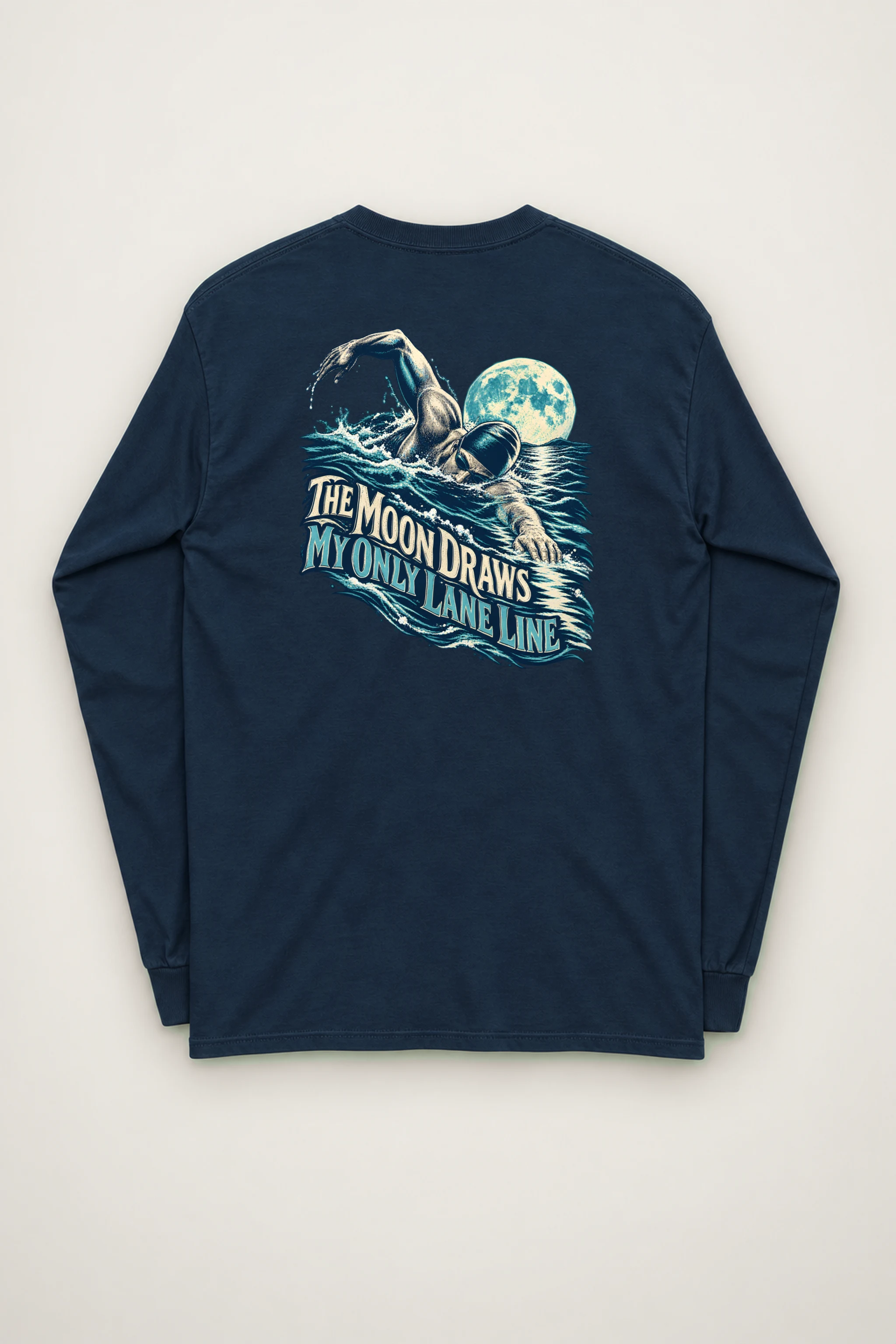 "The Moon Draws My Only Lane Line" Unisex Longsleeve T-shirt