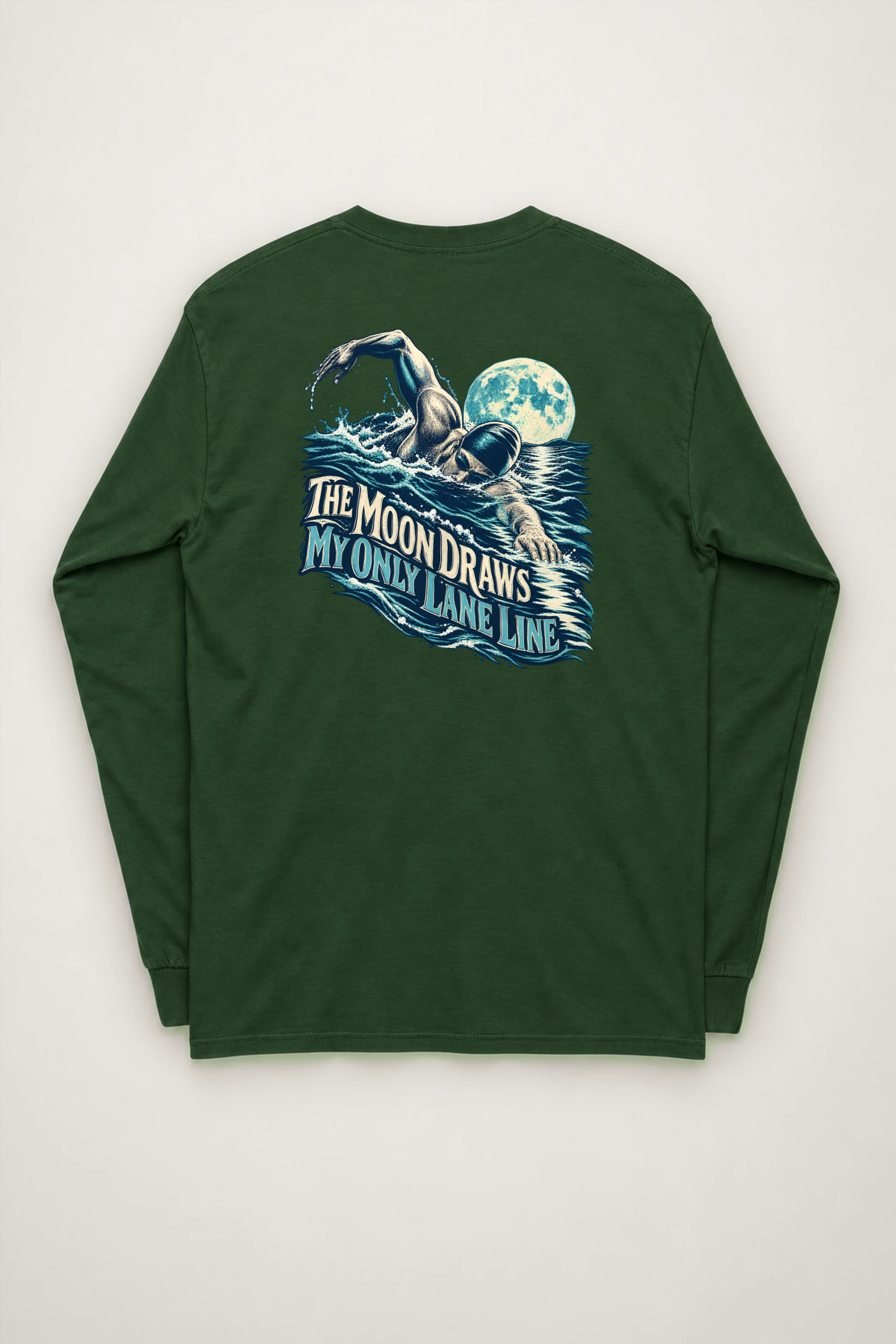 "The Moon Draws My Only Lane Line" Unisex Longsleeve T-shirt