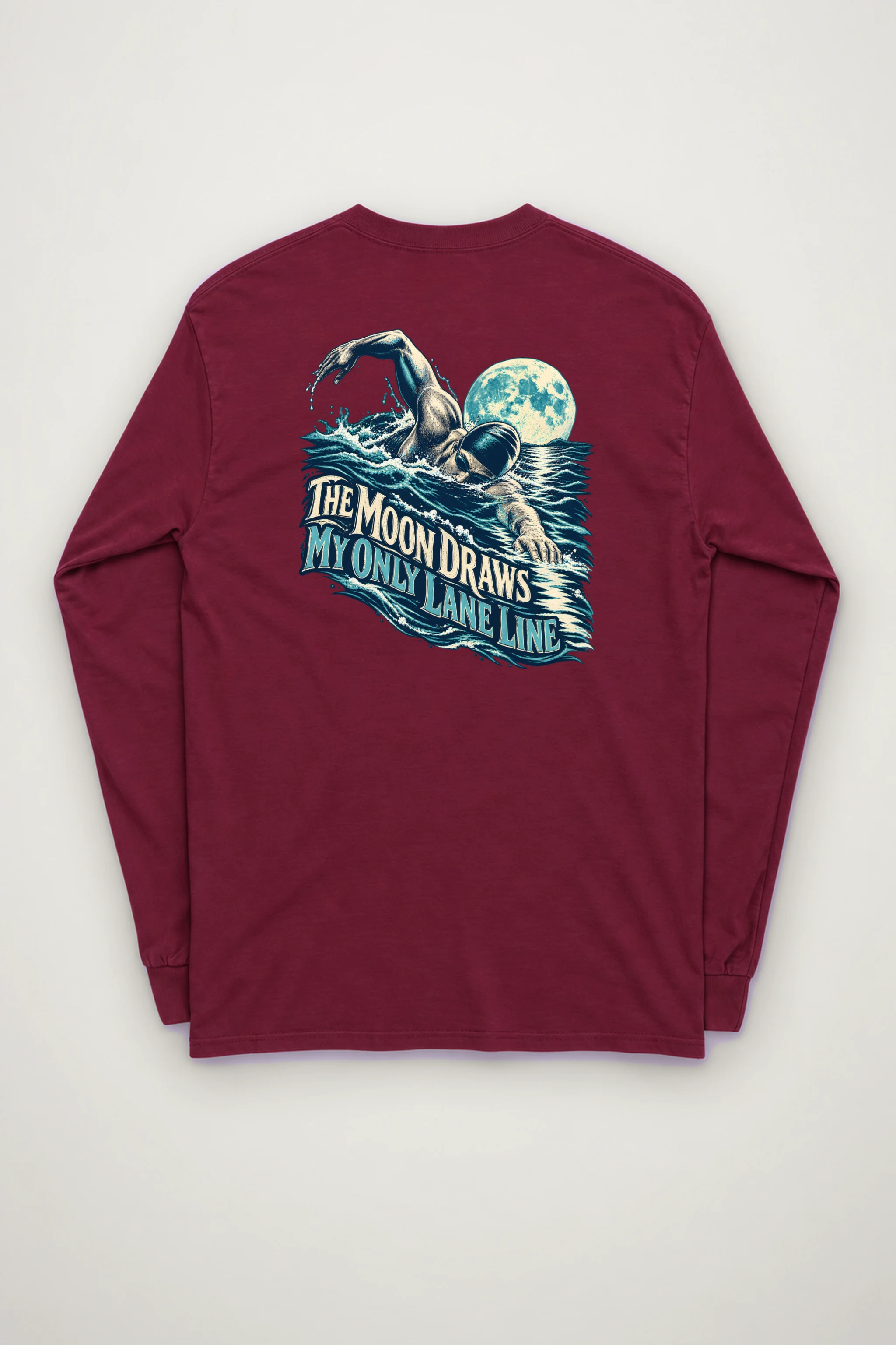 "The Moon Draws My Only Lane Line" Unisex Longsleeve T-shirt