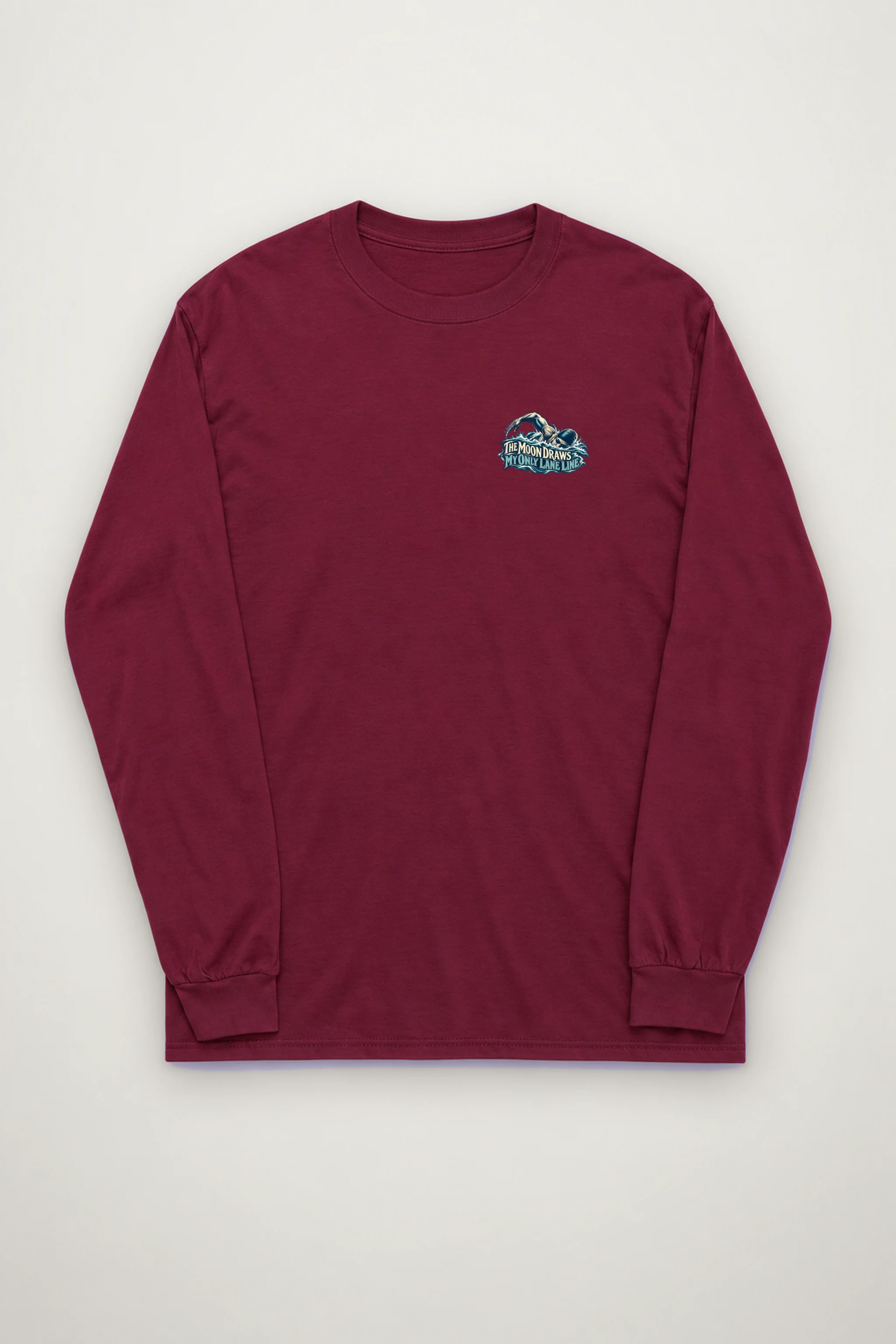"The Moon Draws My Only Lane Line" Unisex Longsleeve T-shirt